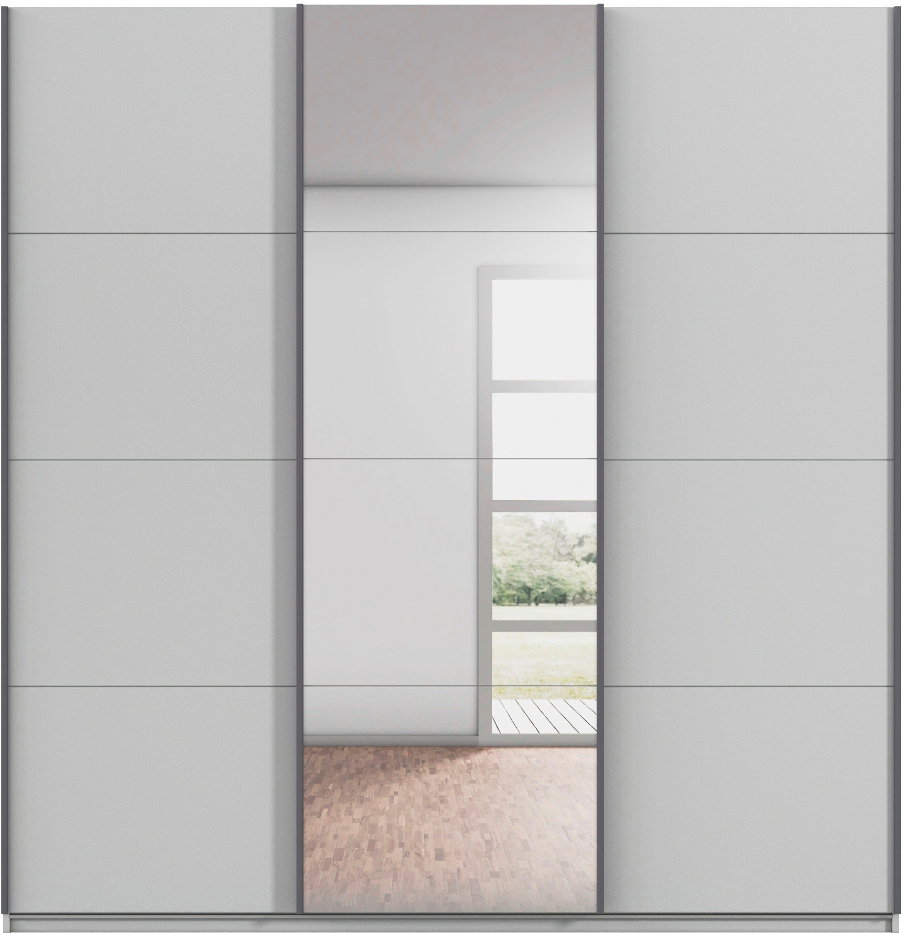 rauch Schwebetürenschrank »Kleiderschrank Schrank OTTO´S CHOICE Garderobe AGORDO«, (in zwei Griff-Farben), Top Innenausstattung, in 4 Breiten und 2 Höhen MADE IN GERMANY