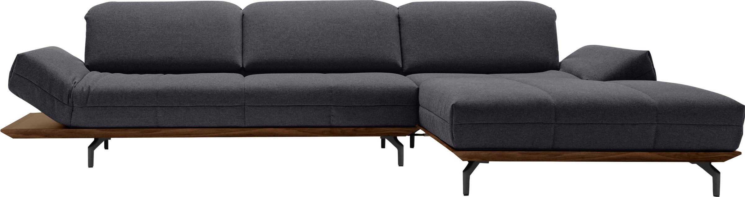 Creation BY ROLF BENZ Ecksofa »CR.420, Designecksofa, L-Form«, in 2 Qualitäten, Holzrahmen in Eiche Natur oder Nußbaum, Breite 293 cm