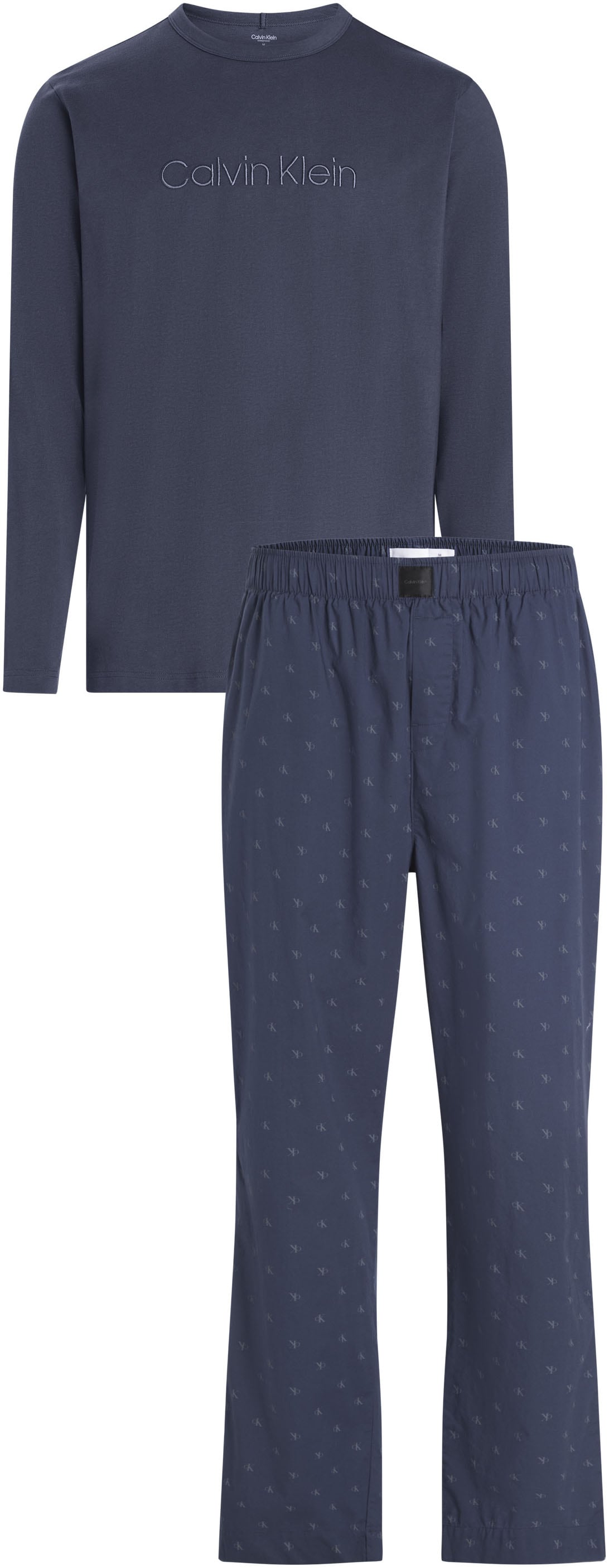 Calvin Klein Underwear Pyjama »L/S PANT SET«, (Set, 2 tlg.), mit Alloverprint Hose