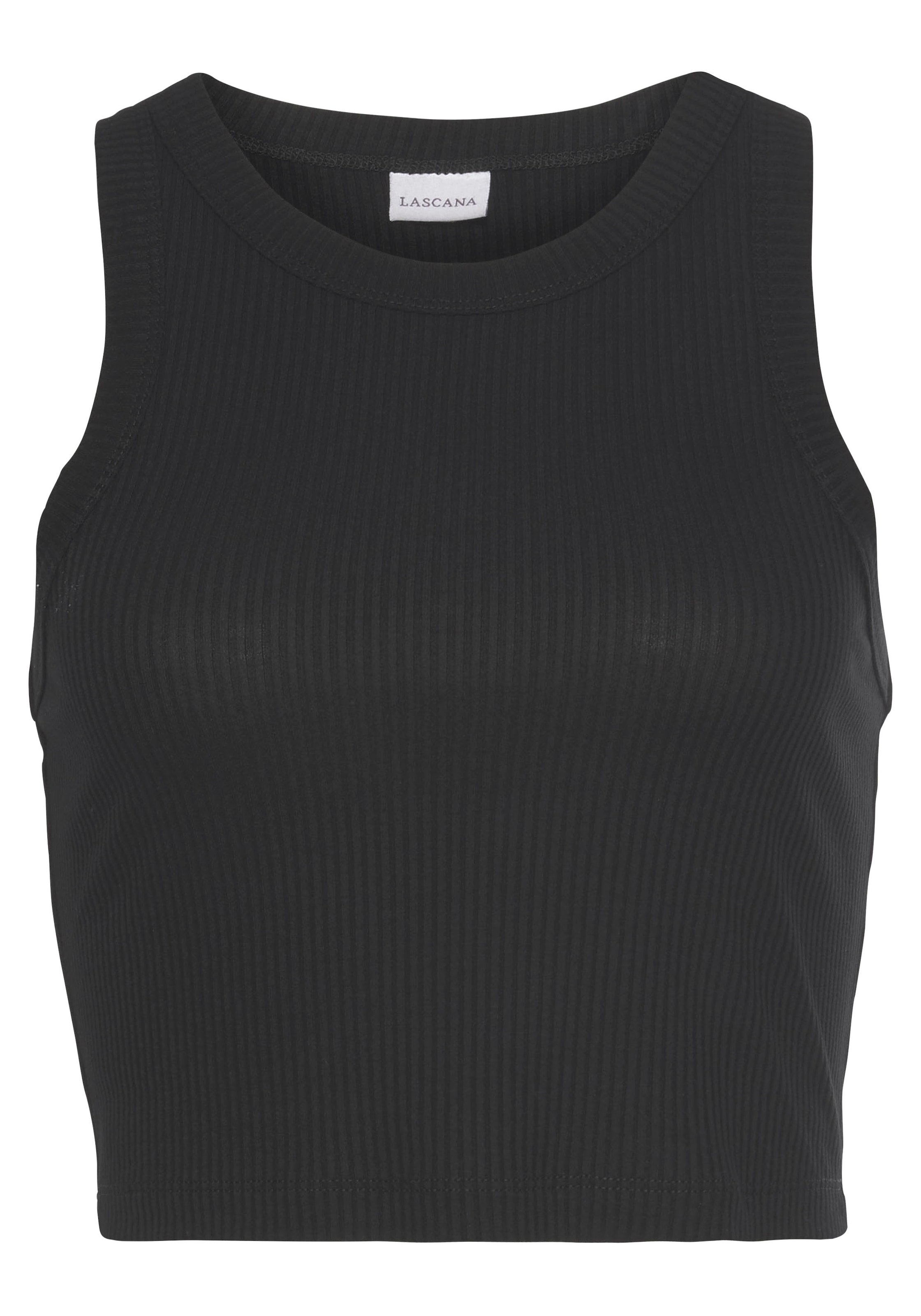 LASCANA Crop-Top, (2er-Pack), aus weicher Rippware