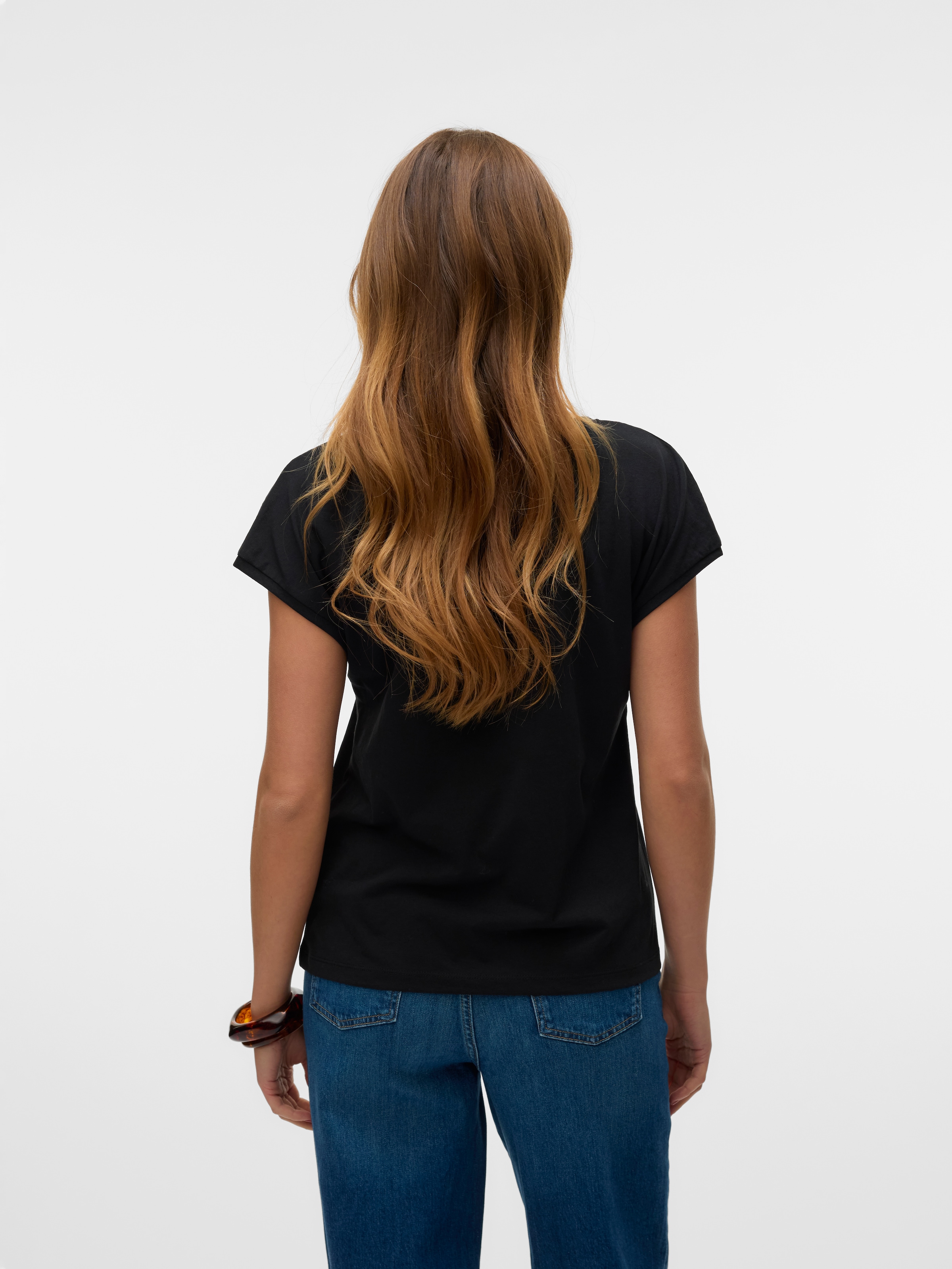 Vero Moda Kurzarmshirt »VMLUNA SS V-NECK TEE JRS NOOS«
