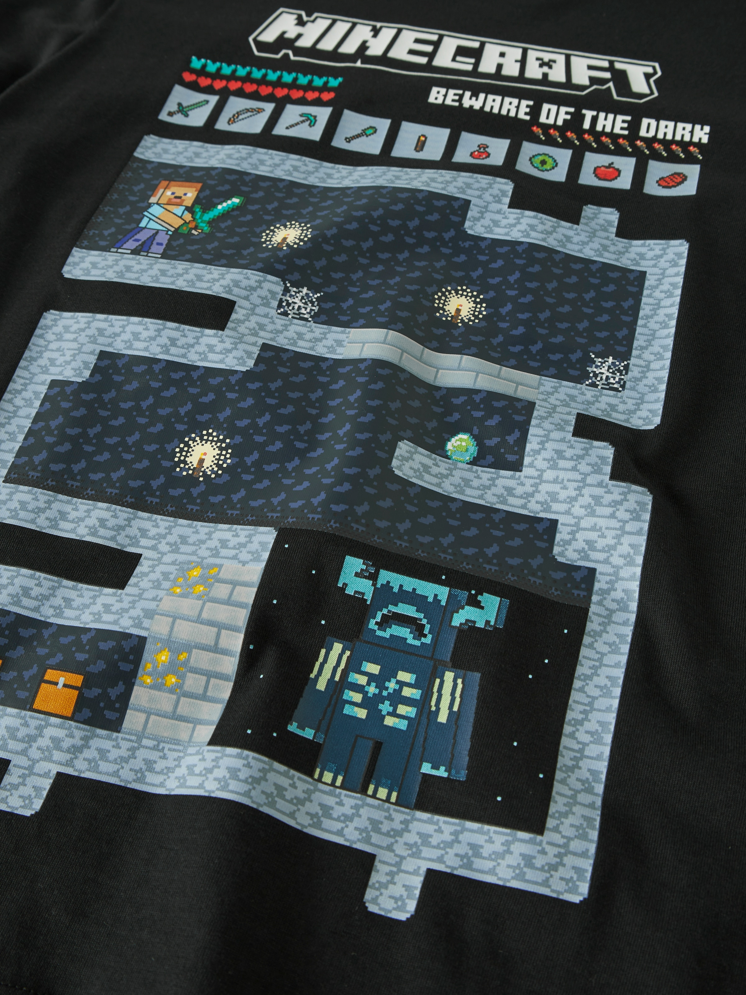 Name It Langarmshirt »NKMAR MINECRAFT LS NREG TOP BOX NOOS BFU« Baumwolle, regular fit, mit Minecraft Druck