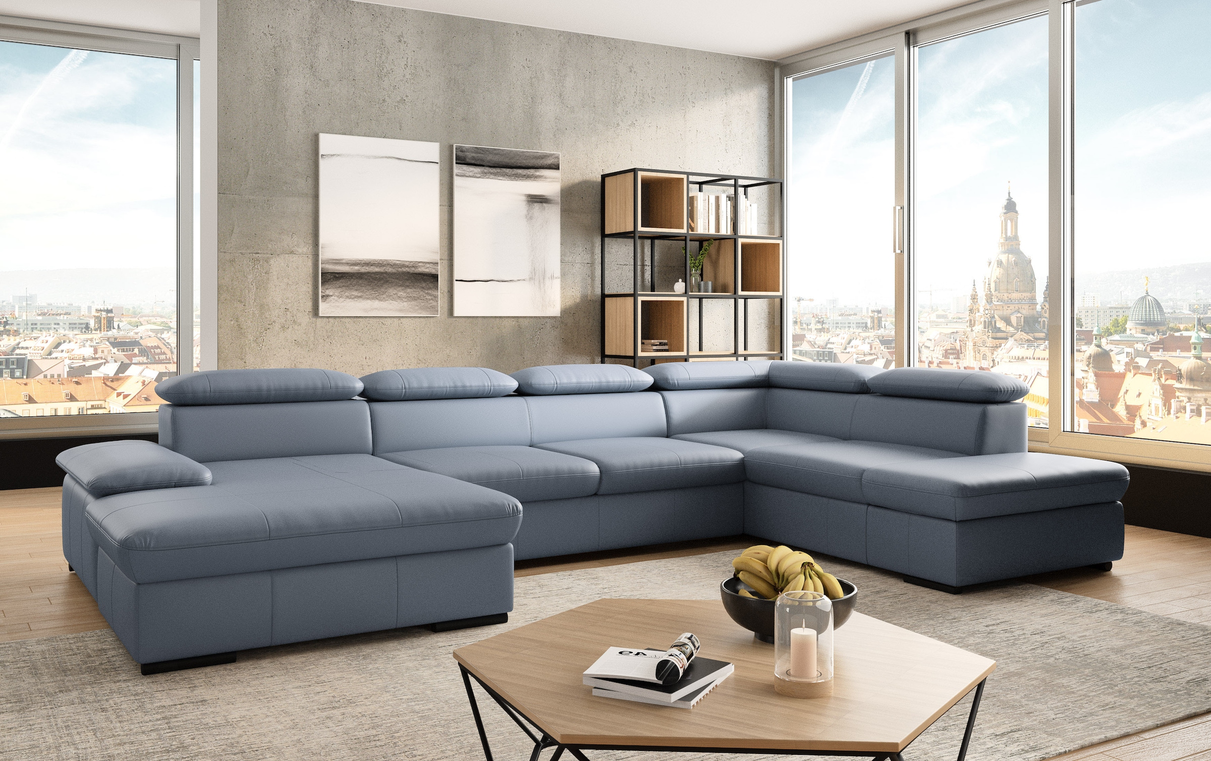 sit&more Wohnlandschaft »Alcudia U-Form«, wahlweise mit Bettfunktion