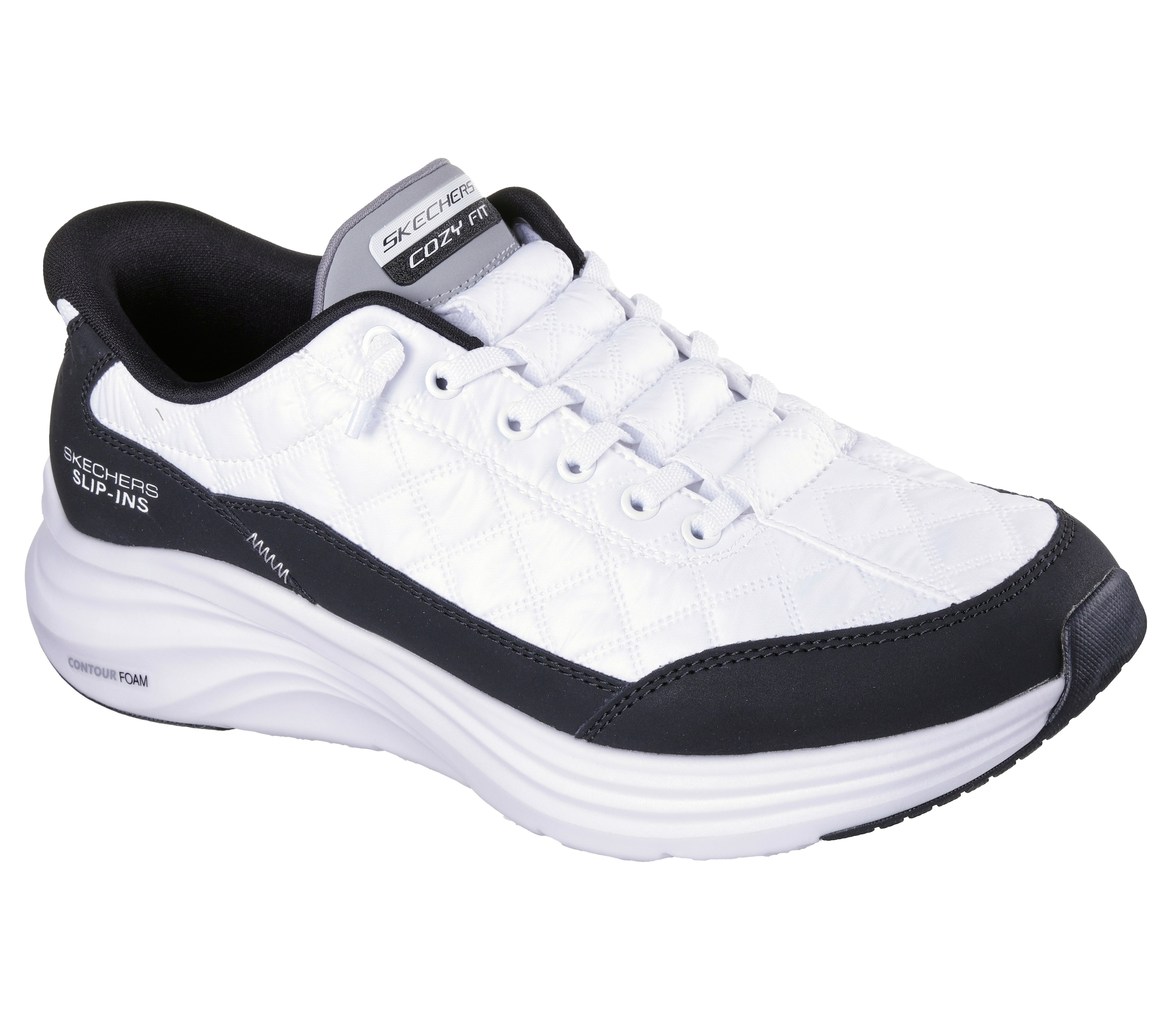 Skechers Slip-On Sneaker »CONTOUR FOAM«  Slipper, Schnürschuh in veganer Verarbeitung, Cozy Fit™-Komfort