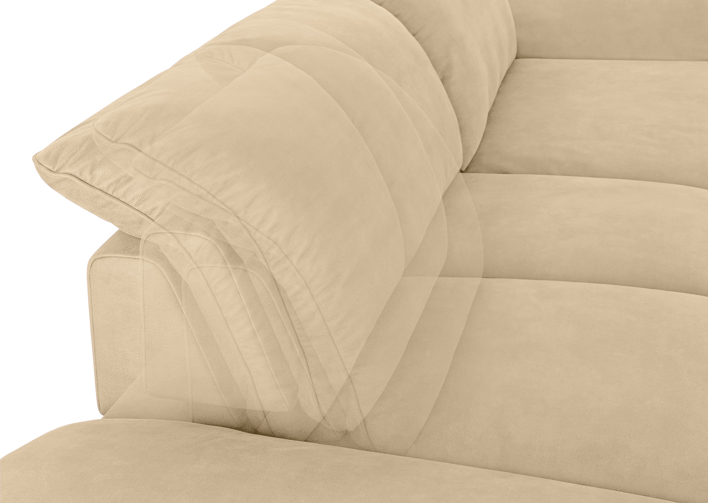 W.SCHILLIG Ecksofa »enjoy&MORE, Designsofa, elegant und bequem, L-Form«, Sitztiefenverstellung, Füße schwarz pulverbeschichtet, Breite 310 cm
