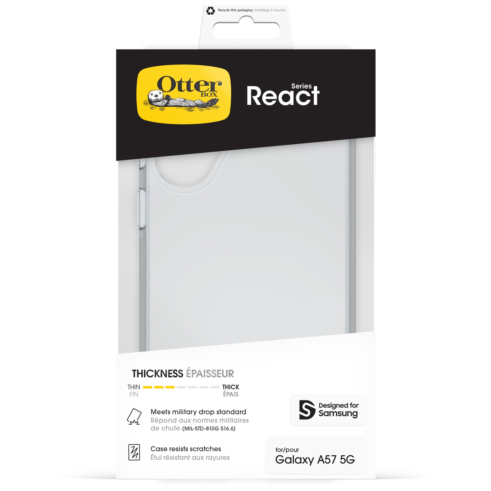 Otterbox Handyhülle »React Series für Samsung Galaxy A57 5G« Smartphones Backcover, Schutzhülle, Handyschutzhülle, Case, Schutzcase, stoßfest