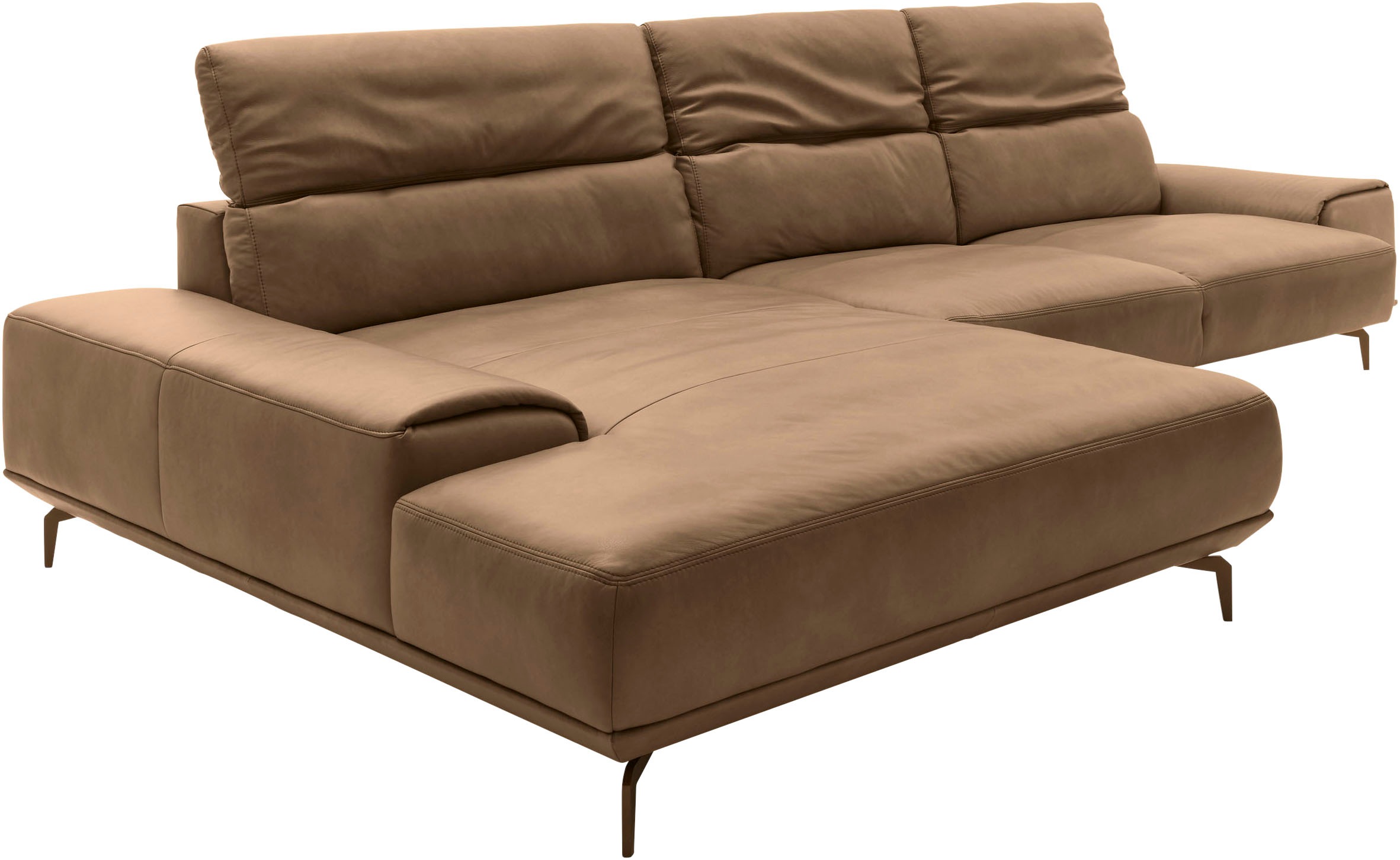 Musterring Wohnlandschaft »MR 2490«, Bronze-Fuß, Sitzhöhe 48cm, wahlweise mit Funktionen, Maße 342 x 207 cm