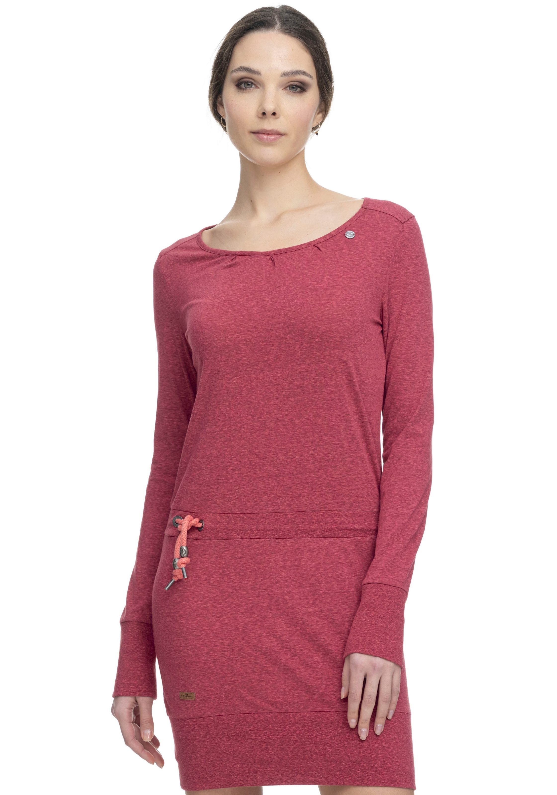 Ragwear Jerseykleid »ALEXA« mit Kordelzug und kontrastigen Zierperlen-Besatz