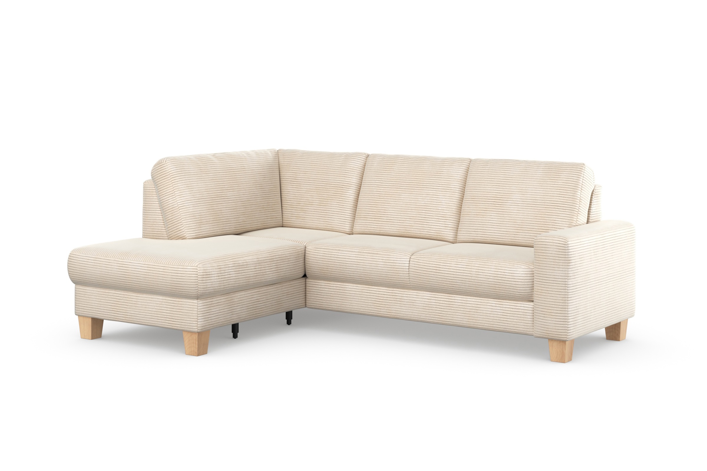 Home affaire Ecksofa »Summer L-Form«, mit Ottomane, wahlweise mit Bettfunktion und Bettkasten, Cord-Bezug