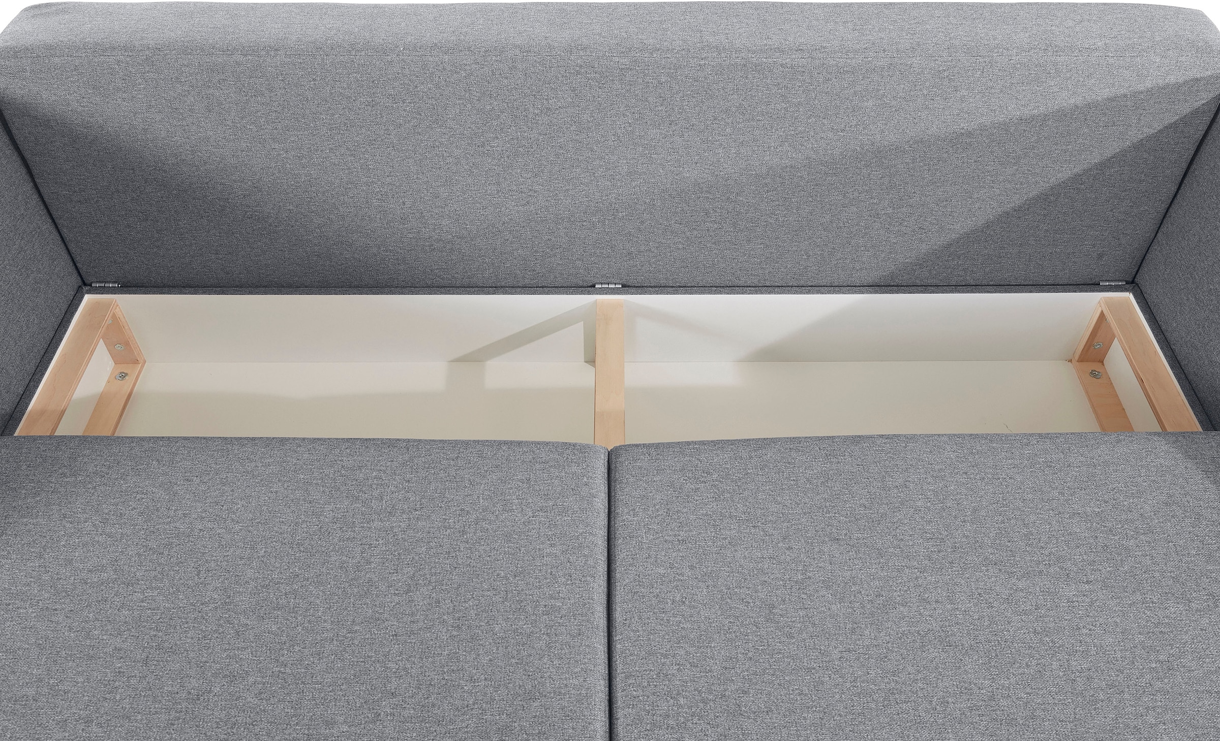 Home affaire Schlafsofa »Granbo«, incl. Bettfunktion und Bettkasten, Federkern-Polsterung, Seitentasche