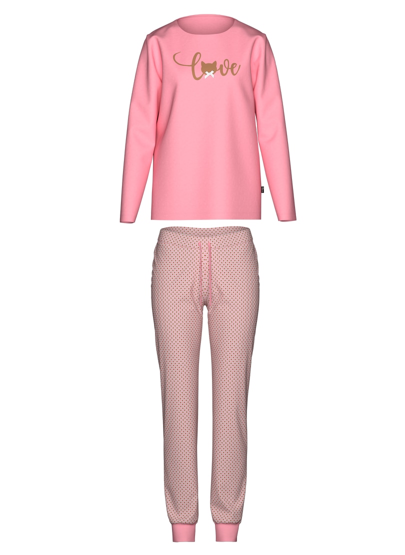 Trigema Schlafanzug »TRIGEMA Pyjama mit Katzenmotiv« 1 tlg.