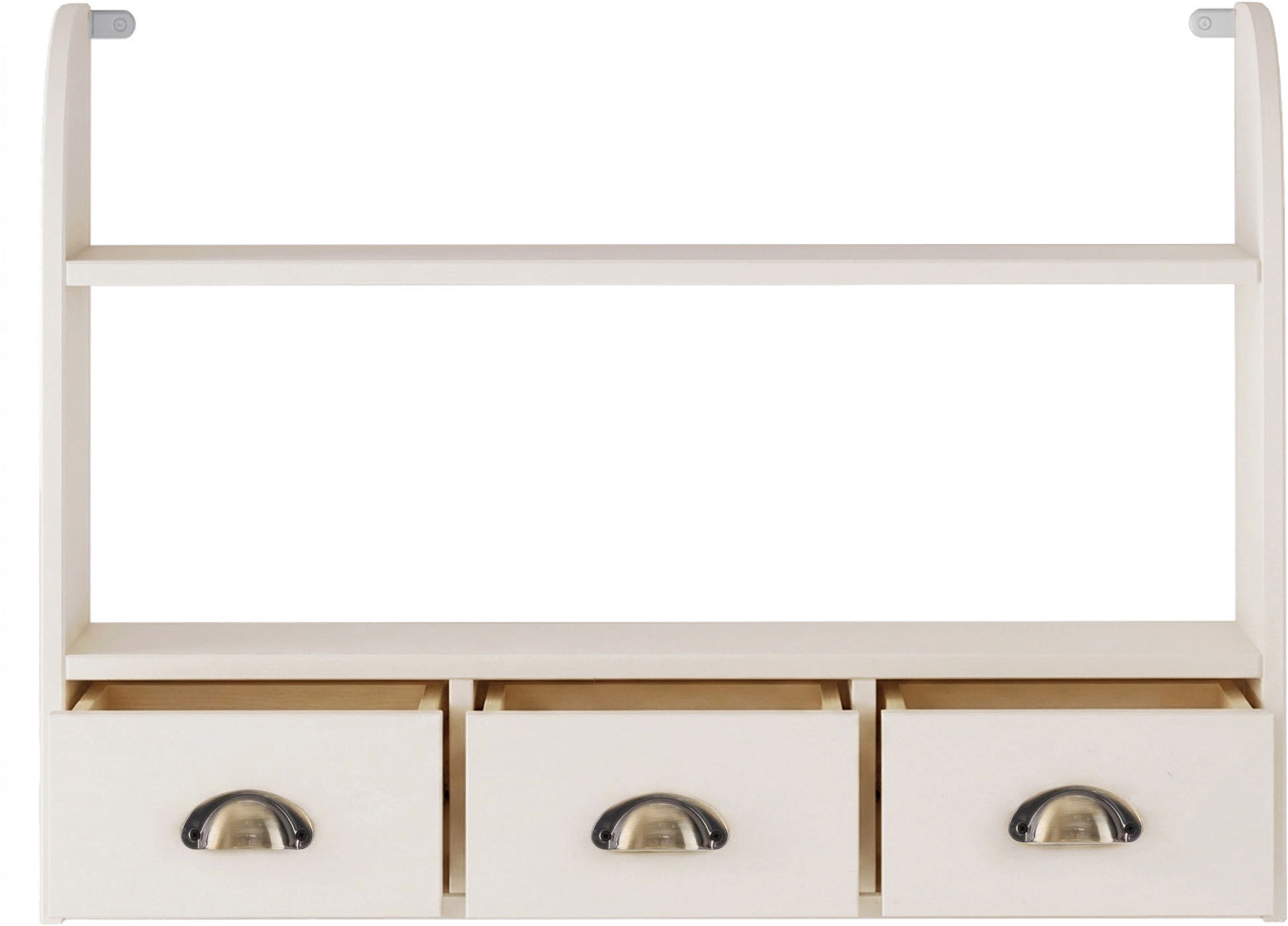 Home affaire Hängeregal »Oslo« 75 cm breit, aus massiver Kiefer, 1 breite Schublade, Metallgriffe