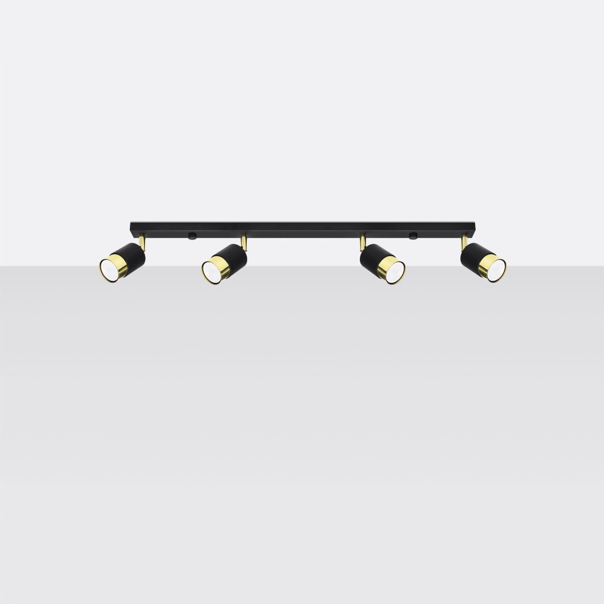 SOLLUX lighting Deckenleuchte »NERO«, 4 flammig, Leuchtmittel GU10   ohne L günstig online kaufen