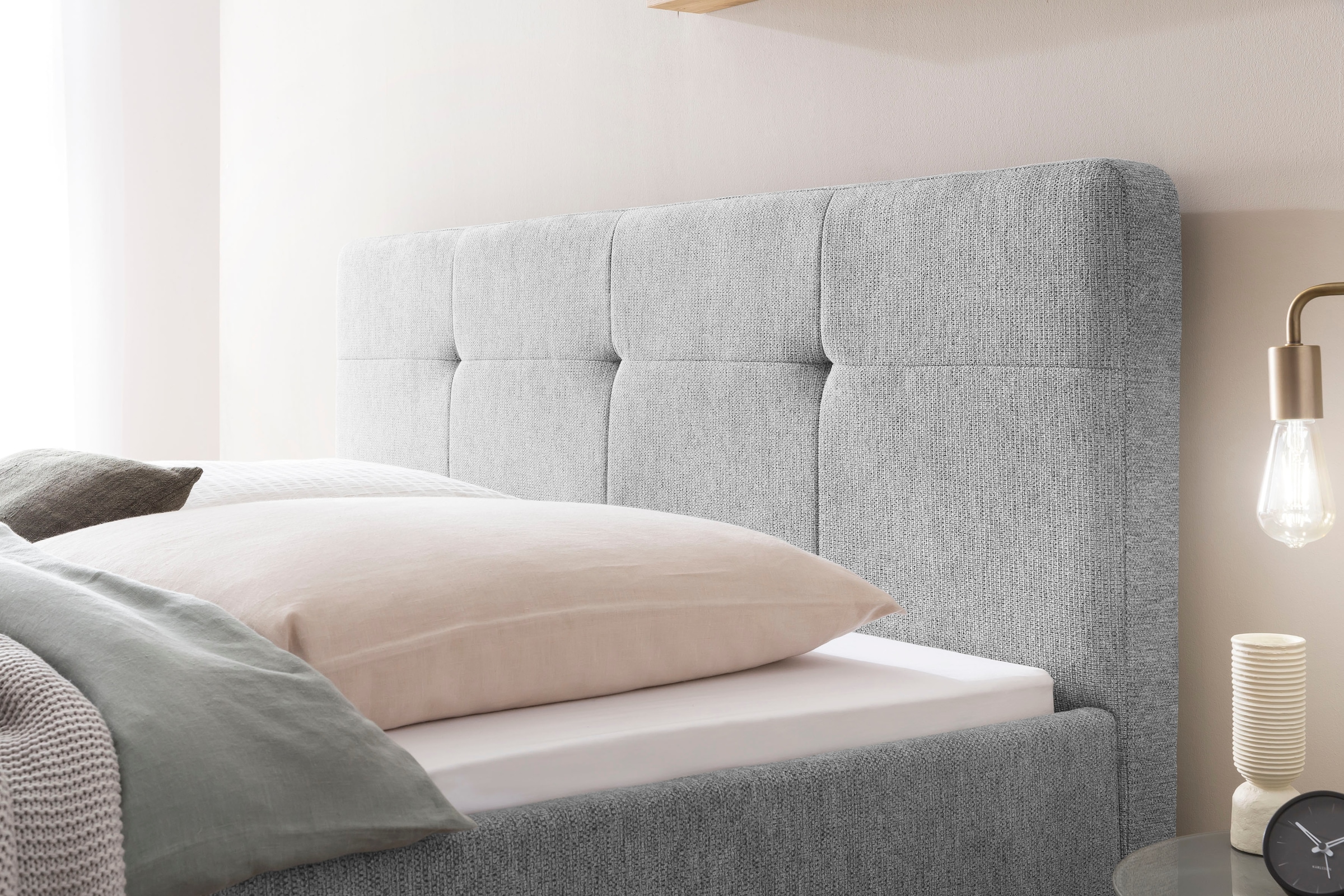 meise.möbel Polsterbett »Smart« Kopfteil mit Knopfheftung, in zwei Größen erhältlich
