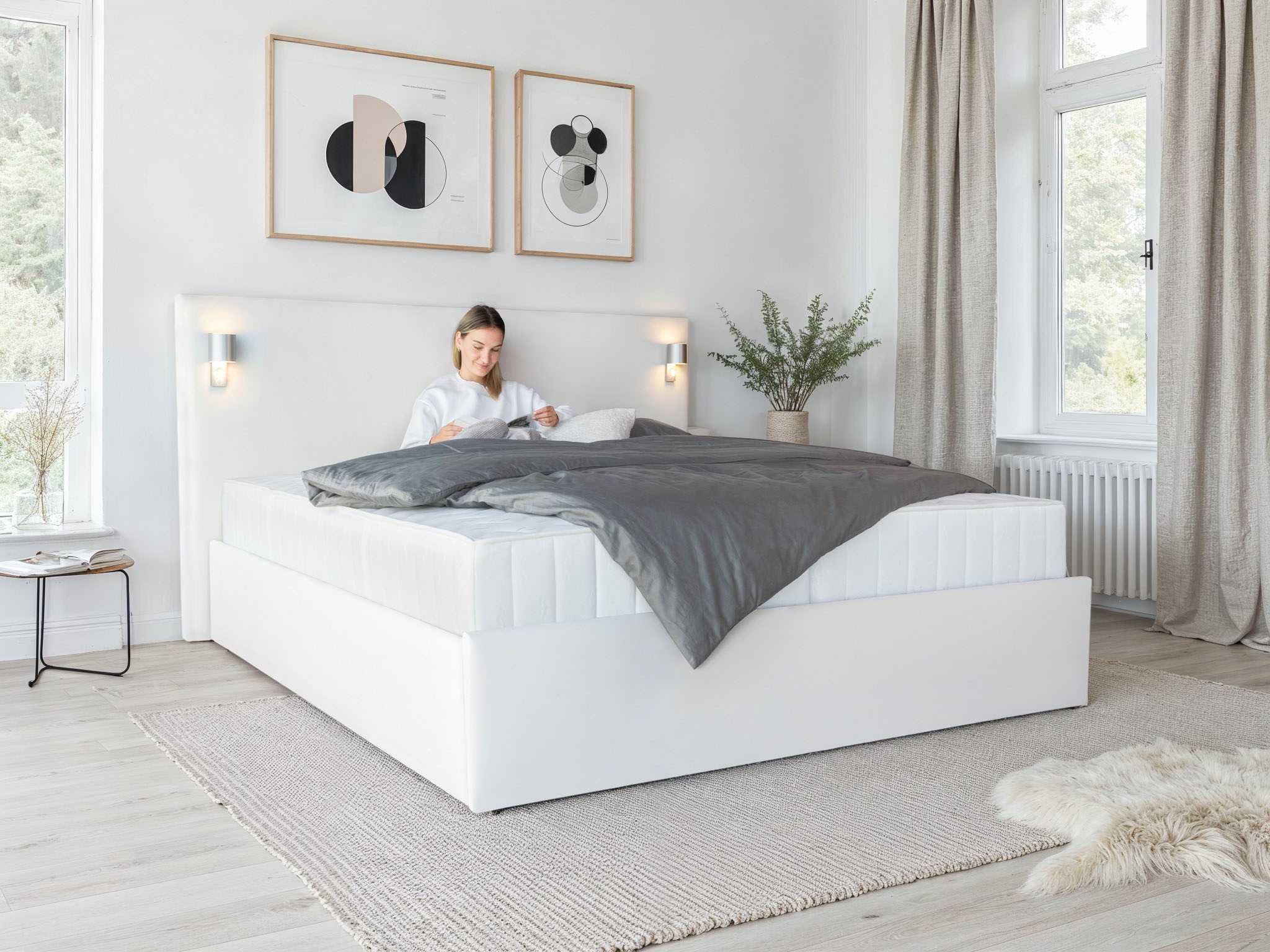 COLLECTION AB Polsterbett »Alcudia inkl. LED-Leuchten, erhältlich in der Br günstig online kaufen