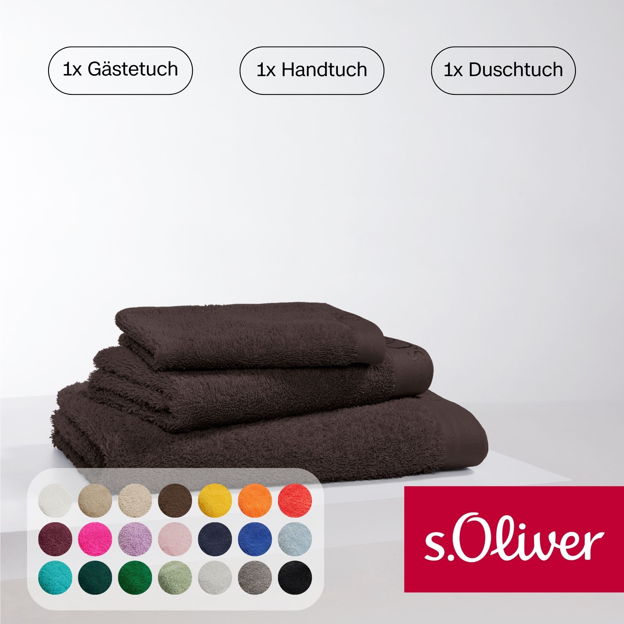 s.Oliver Handtuch Set »s.Oliver, Premium Qualität, 600 gr/m²,«, (Set, 3 St. günstig online kaufen