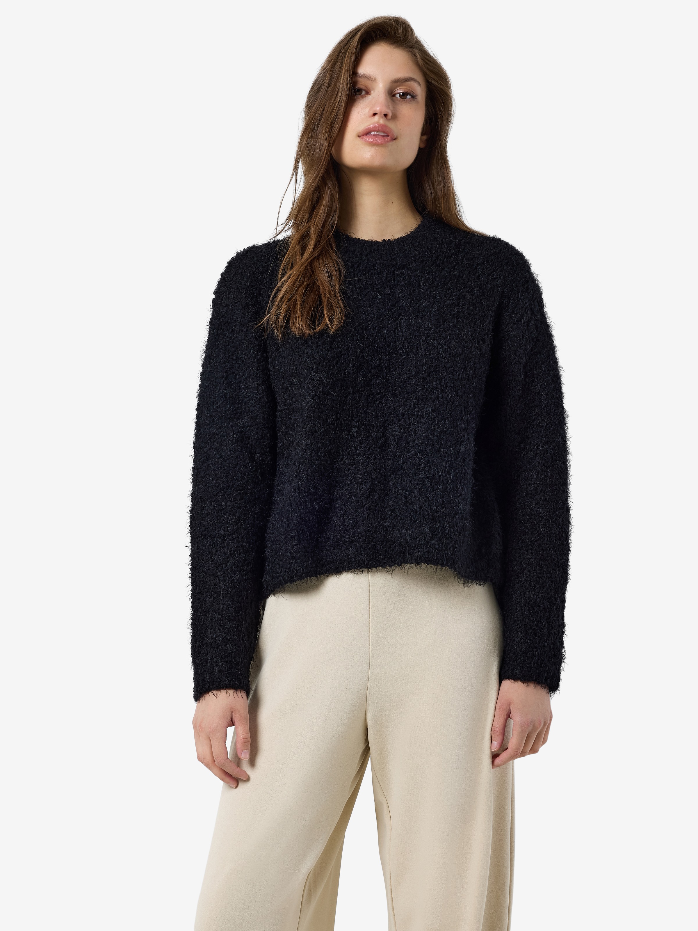 Noisy may Rundhalspullover »NMSASSY L/S O-NECK KNIT FWD NOOS«