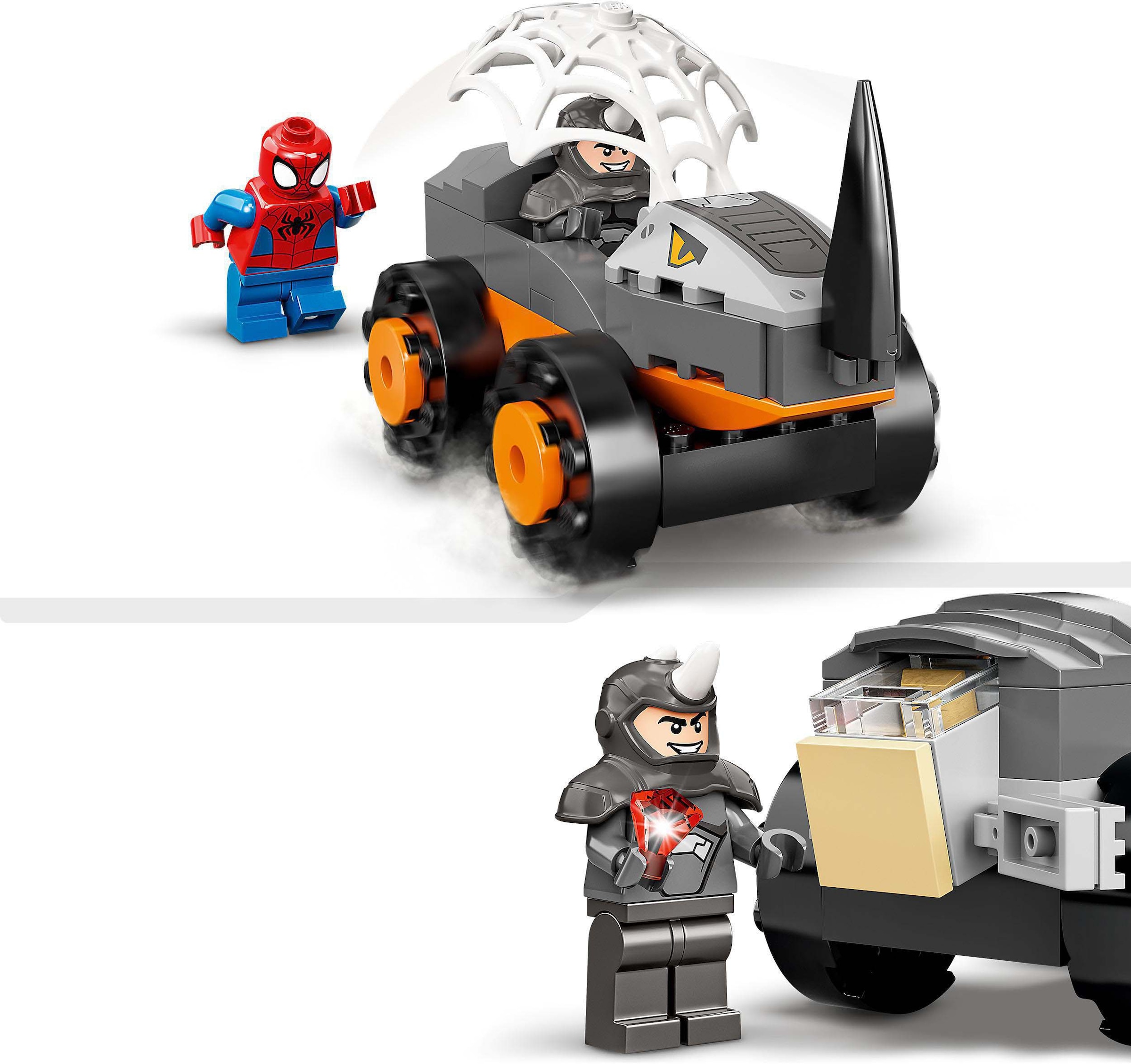 LEGO® Konstruktionsspielsteine »Hulks und Rhinos Truck-Duell (10782), LEGO® Marvel«, (110 St.)