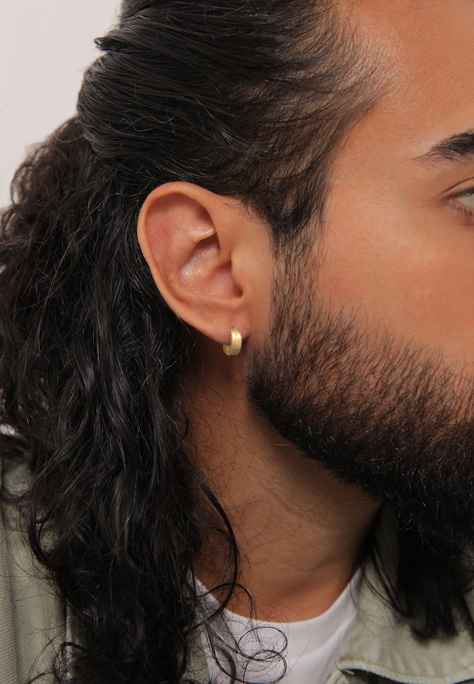 Kuzzoi Paar Creolen »Herren Creolen Matt Dezent 925 Silber«