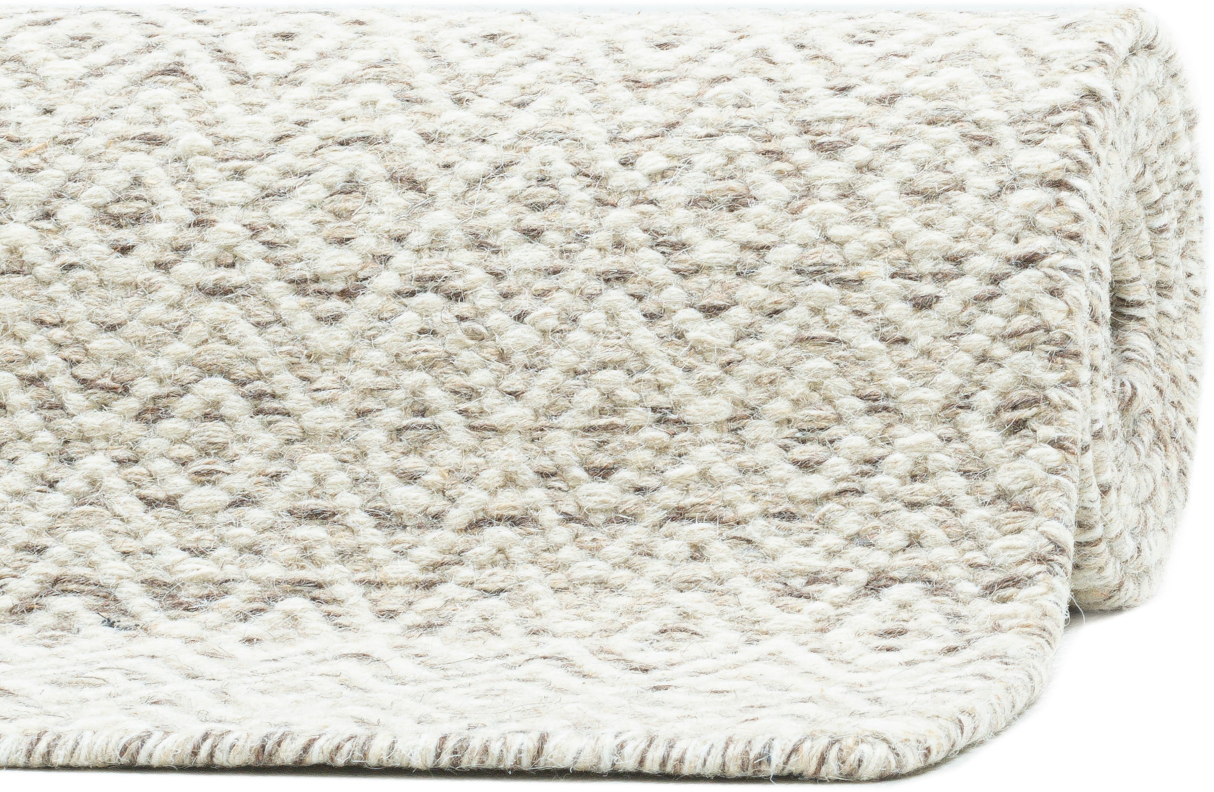 my home Wollteppich »Daoulas«, rechteckig, 10 mm Höhe, Handweb Teppich, reine Wolle, modernes Rauten Muster, Scandi Design