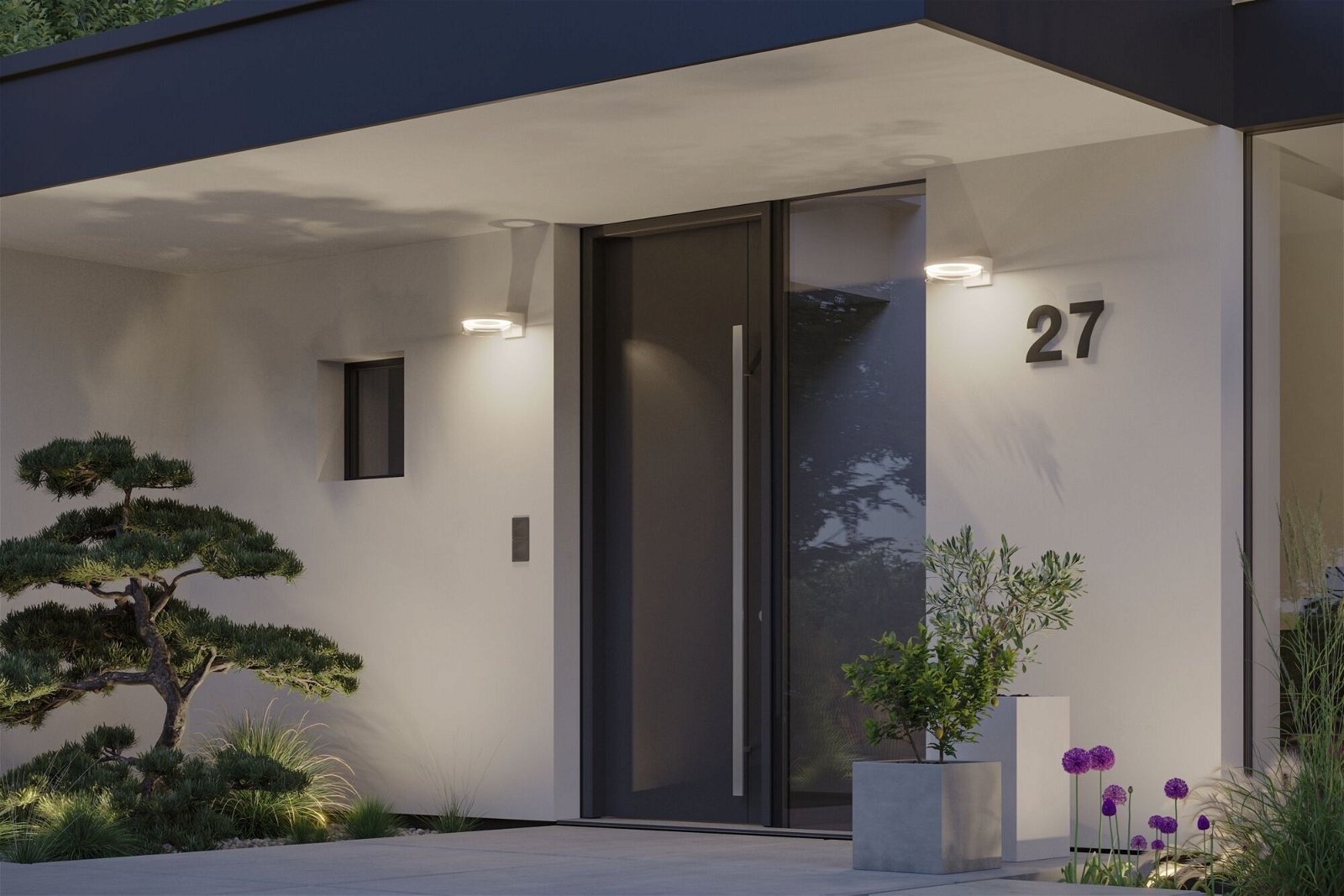 Paulmann LED Außen-Wandleuchte »Capea IP44 231mm 3000K 700lm 230V Aluminium«, 1 flammig, Bewegungsmelder