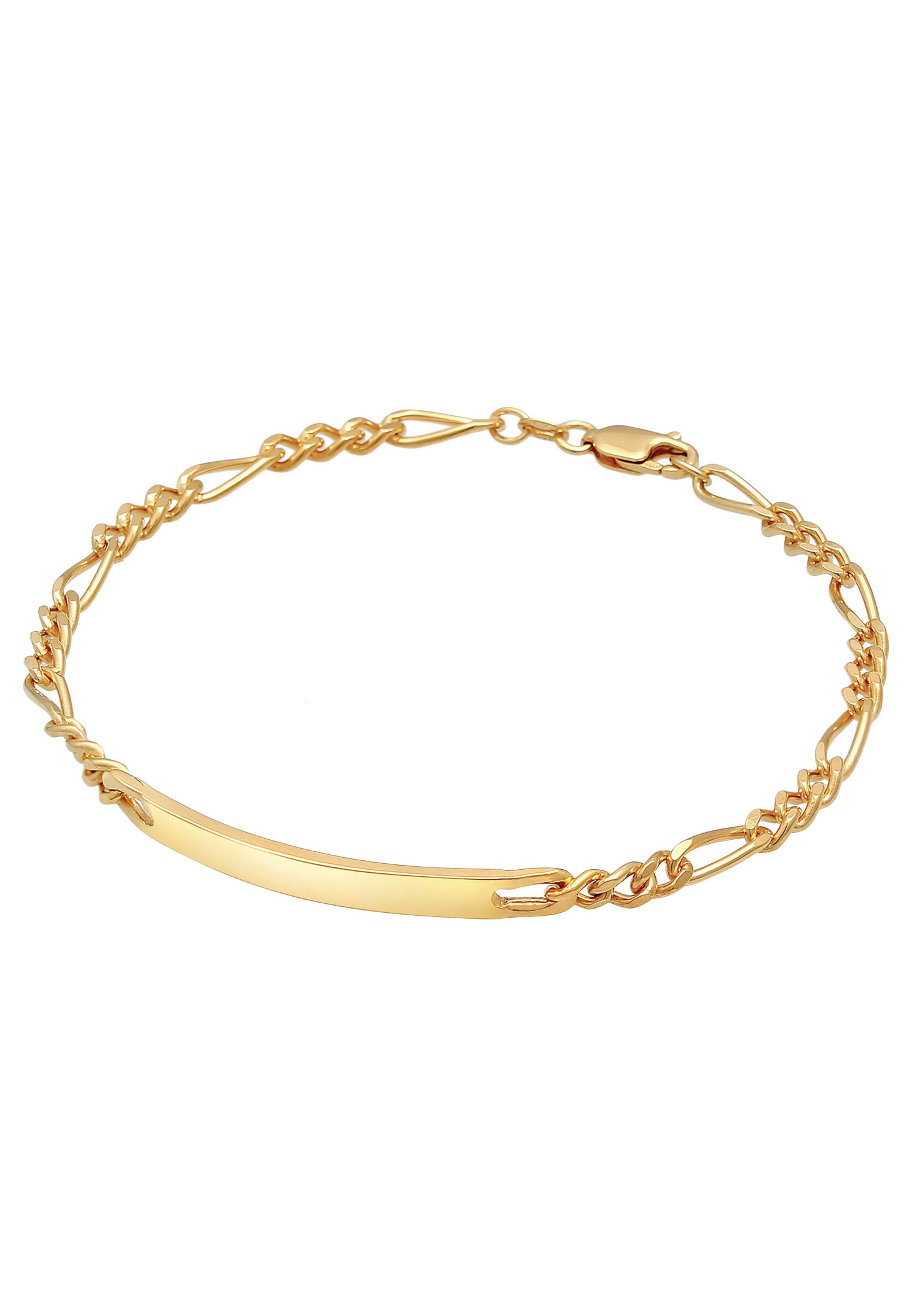 Kuzzoi Armband »Herren ID Platte Figaro Klassisch 925 Silber«
