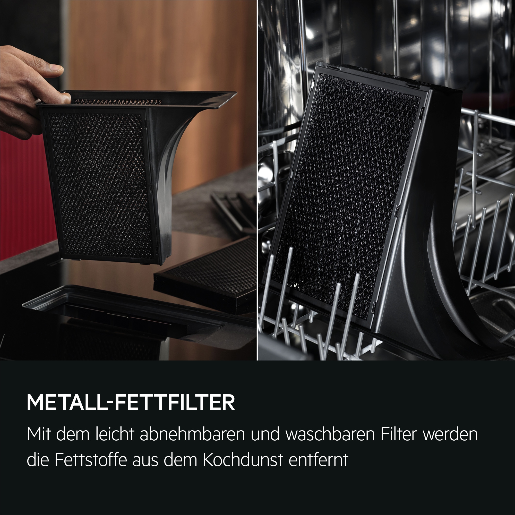 AEG Kochfeld mit Dunstabzug »TH84CB0FRB«, 4 individuell einstellbare Kochzonenregle