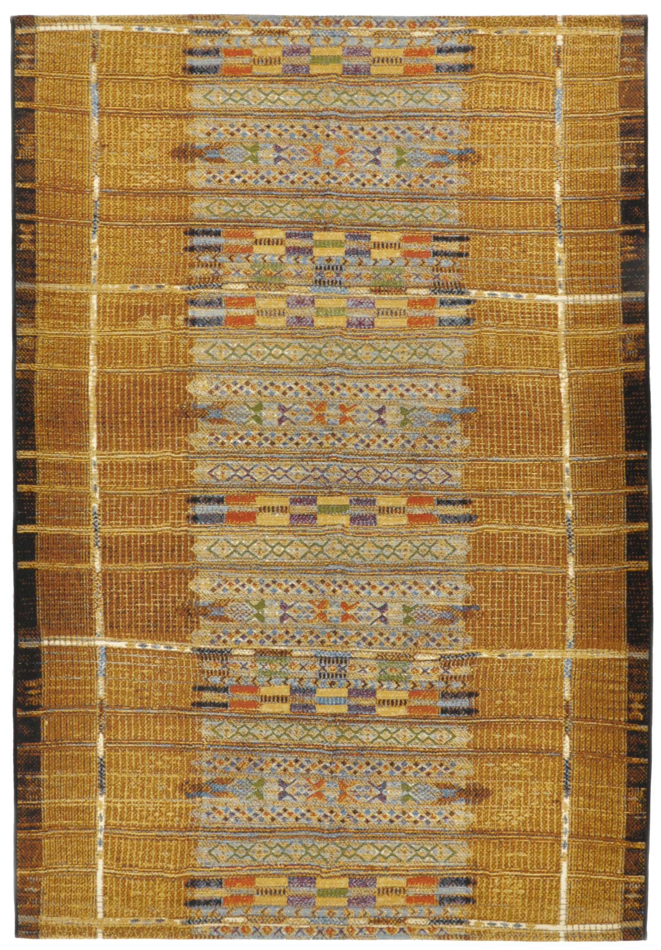 Gino Falcone Teppich "Outdoor-Africa 38" rechteckig 5 mm Höhe Flachgewebe, günstig online kaufen