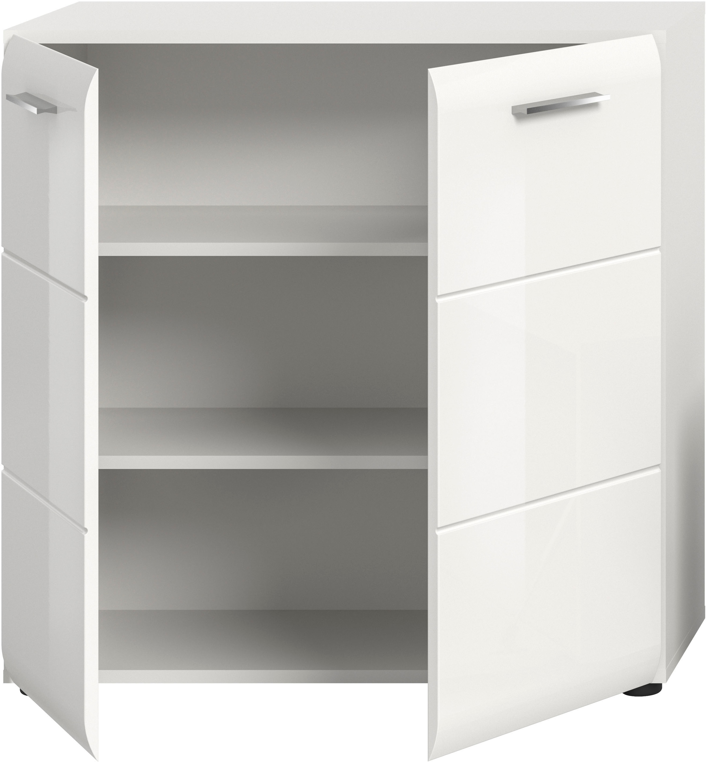 INOSIGN Kommode »FLORENZ, hochwertige MDF-Front,Rillenfräsung, 2 Türen, 3 Fächer« 1 Stk. tlg. Kommode, Anrichte, Wohnzimmerschrank