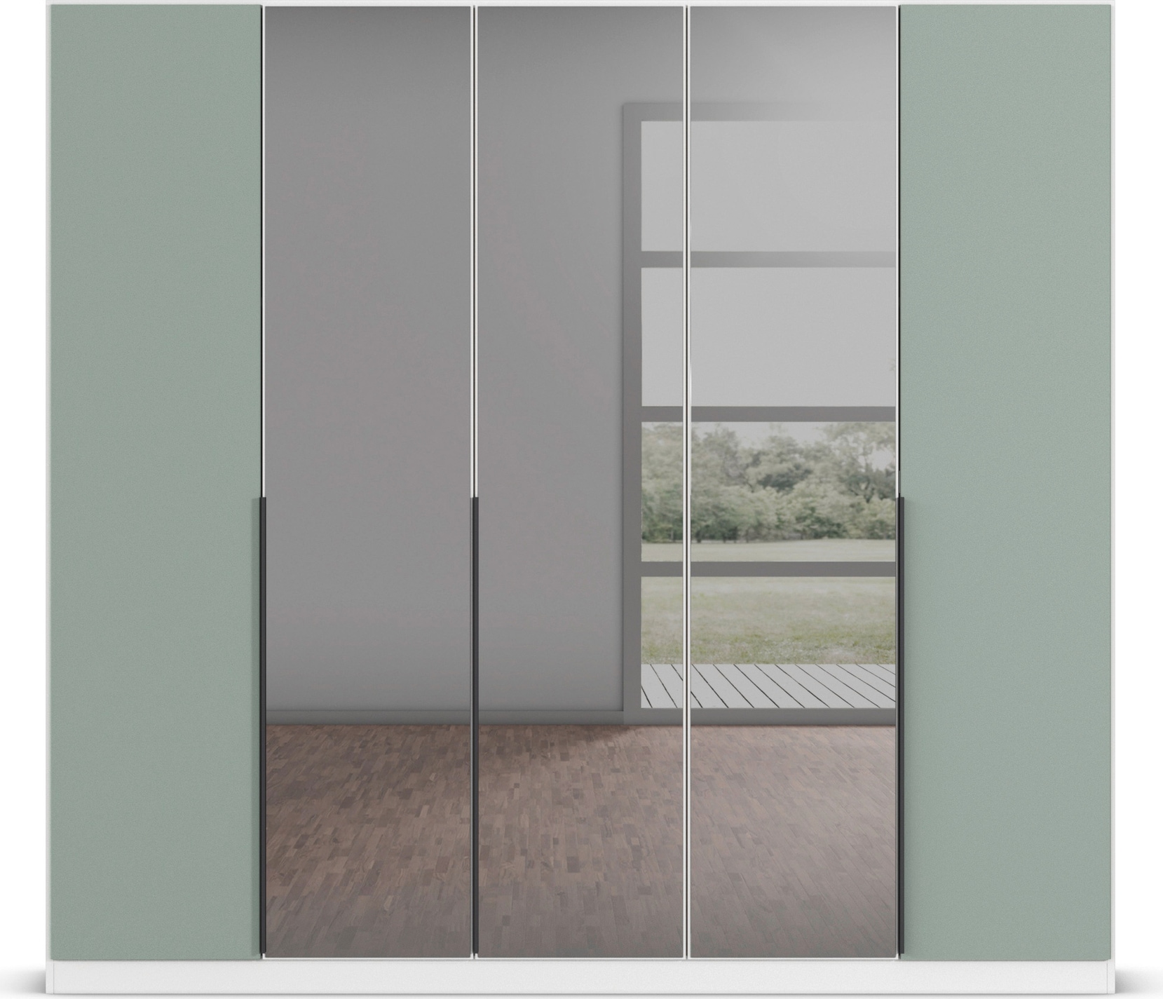 INOSIGN BY RAUCH Drehtürenschrank »Ferris Schrank Breite 2,10m BESTSELLER Schlafzimmerschrank«, Kleiderschrank mit Spiegel in den Ausführungen BASIC/CLASSIC/PREMIUM