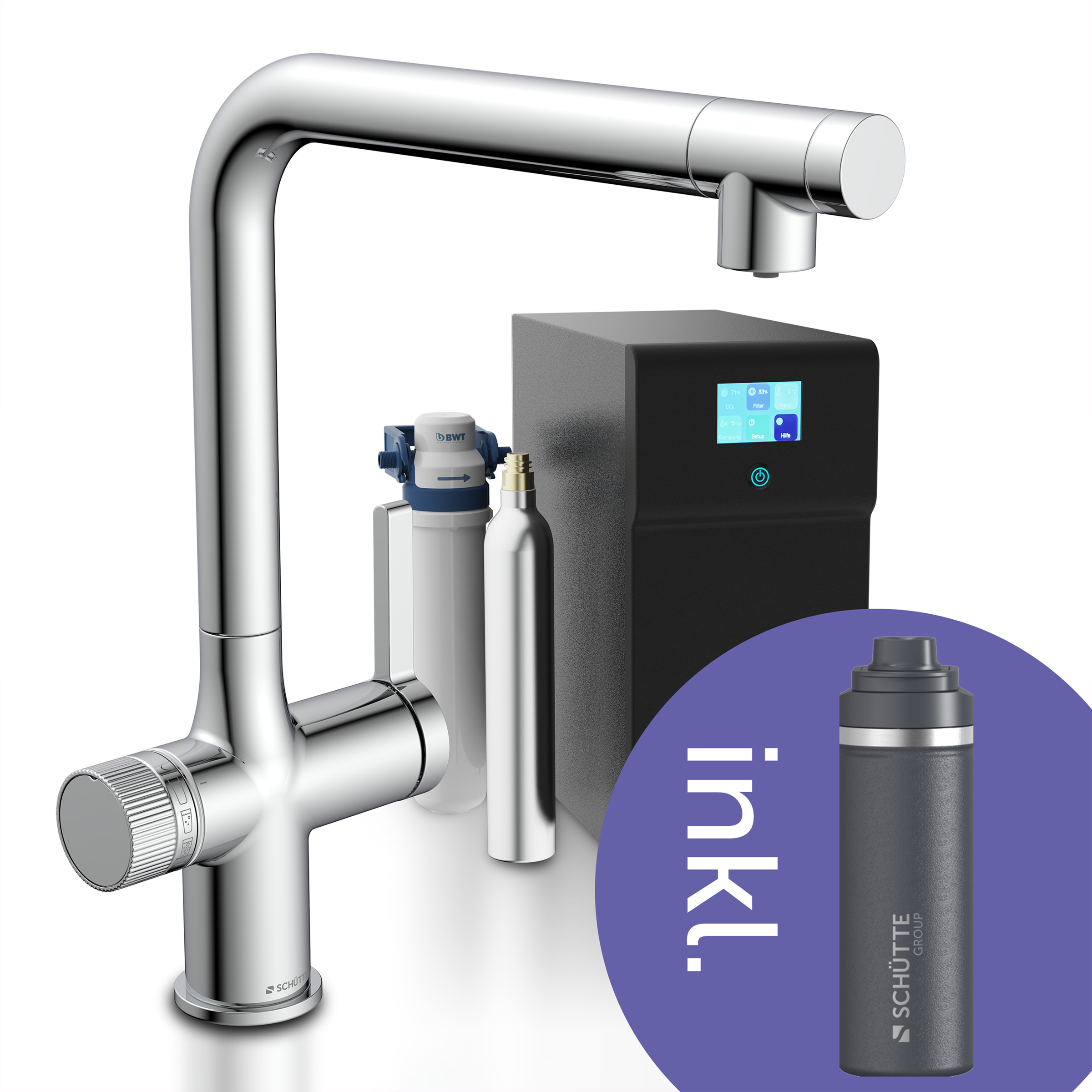 Schütte Küchenarmatur »"AQUADUCT" Sprudelwasser-Spültischarmatur« mit Kühls günstig online kaufen