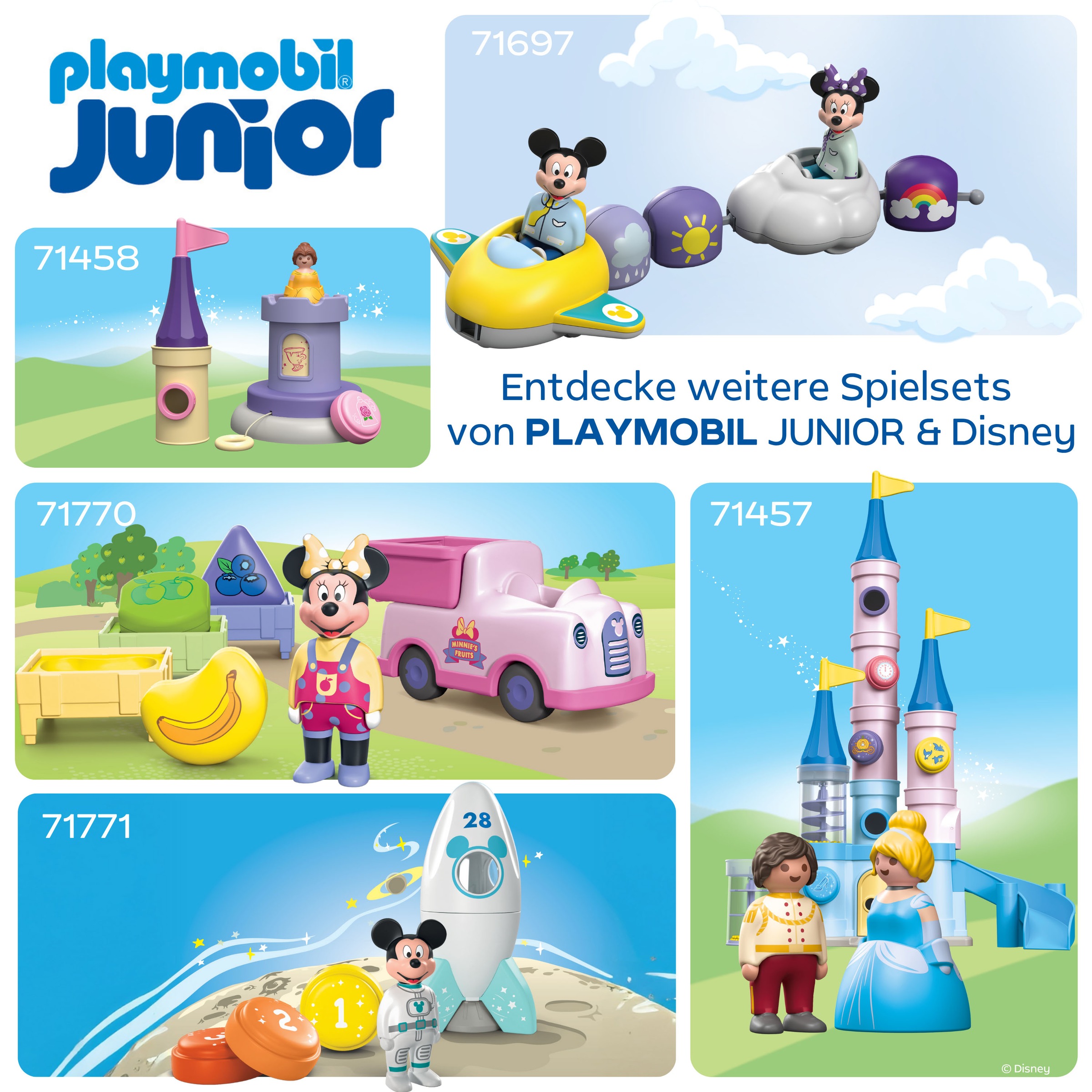 Playmobil® Konstruktions-Spielset »Minnie Maus' Obst-Transporter mit Sortierspaß (71770) JUNIOR & Disney«, (8 St.), Made in Europe