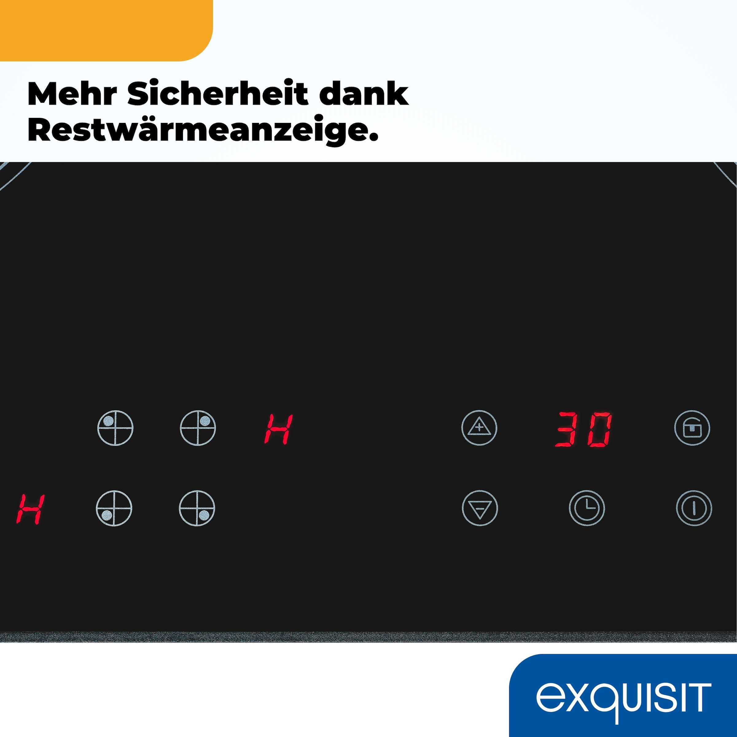 exquisit Elektro-Kochfeld »EKC601-Rsw-020« NEU: mit trendigem schwarzen Rahmen und stoßfest für mehr Sicherheit