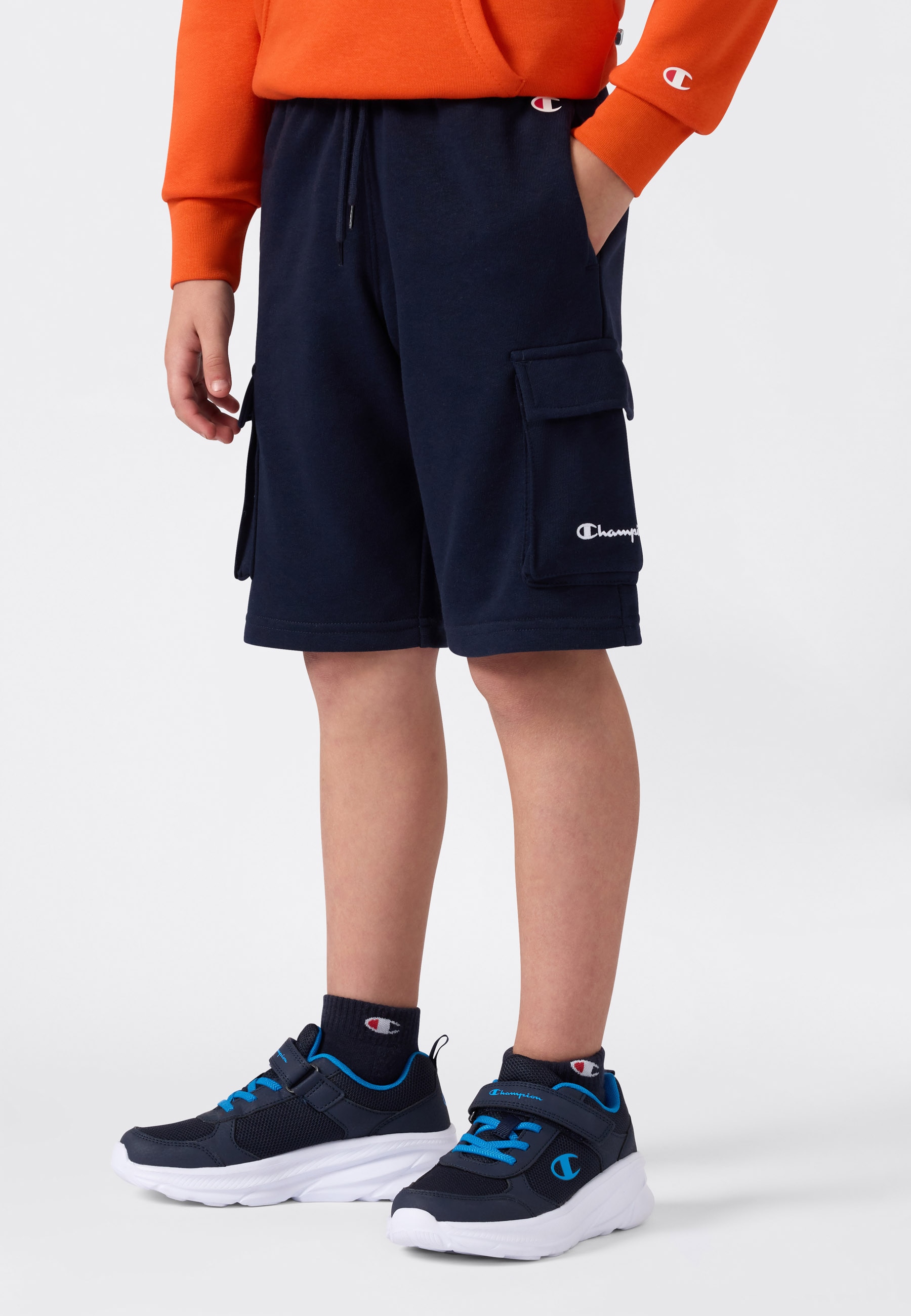 CHAMPION Cargoshorts »ICONS Shorts« NNY-NS L (152/158) - N-Gr N-Gr L (152/158) Sweatshorts von Champion