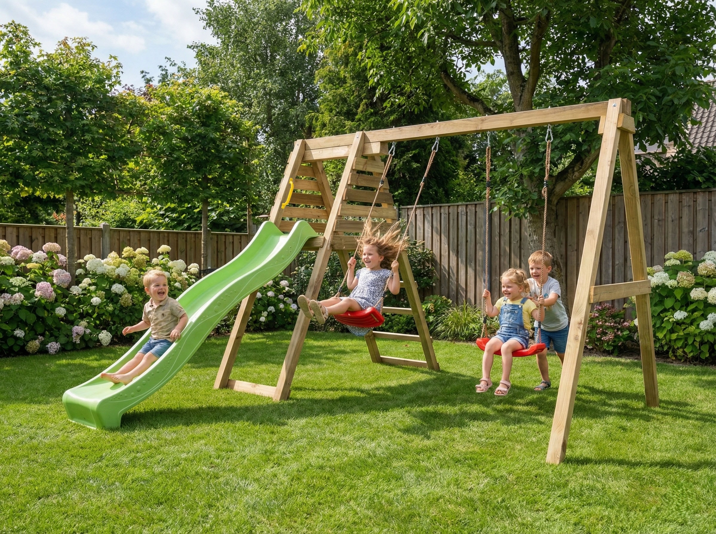 FUNGOO Spielturm »MaxPlay - Gym« mit Rutsche und Doppelschaukel