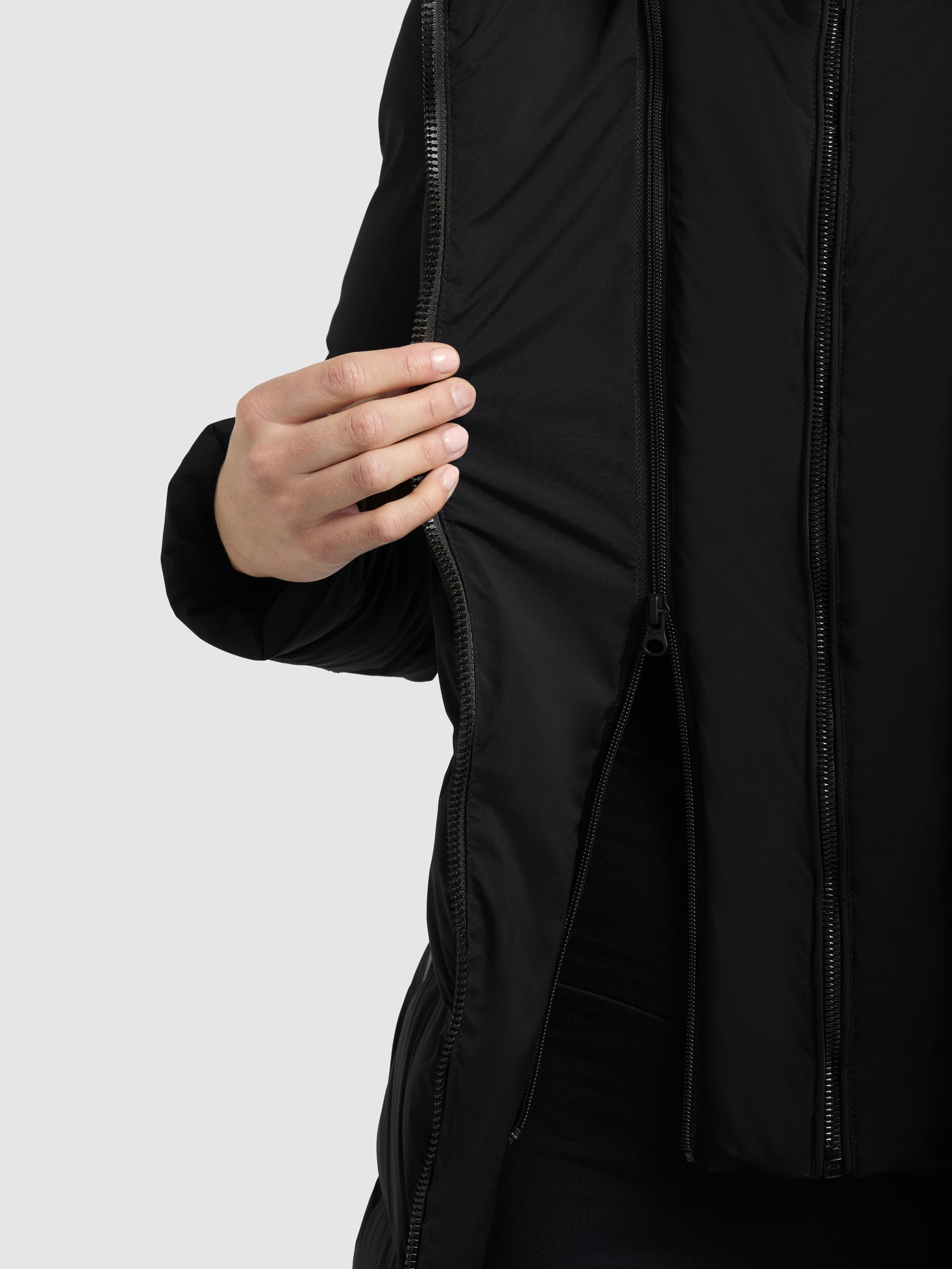 khujo Steppjacke »RABB2« mit Kapuze Applikationen aus Kunstleder
