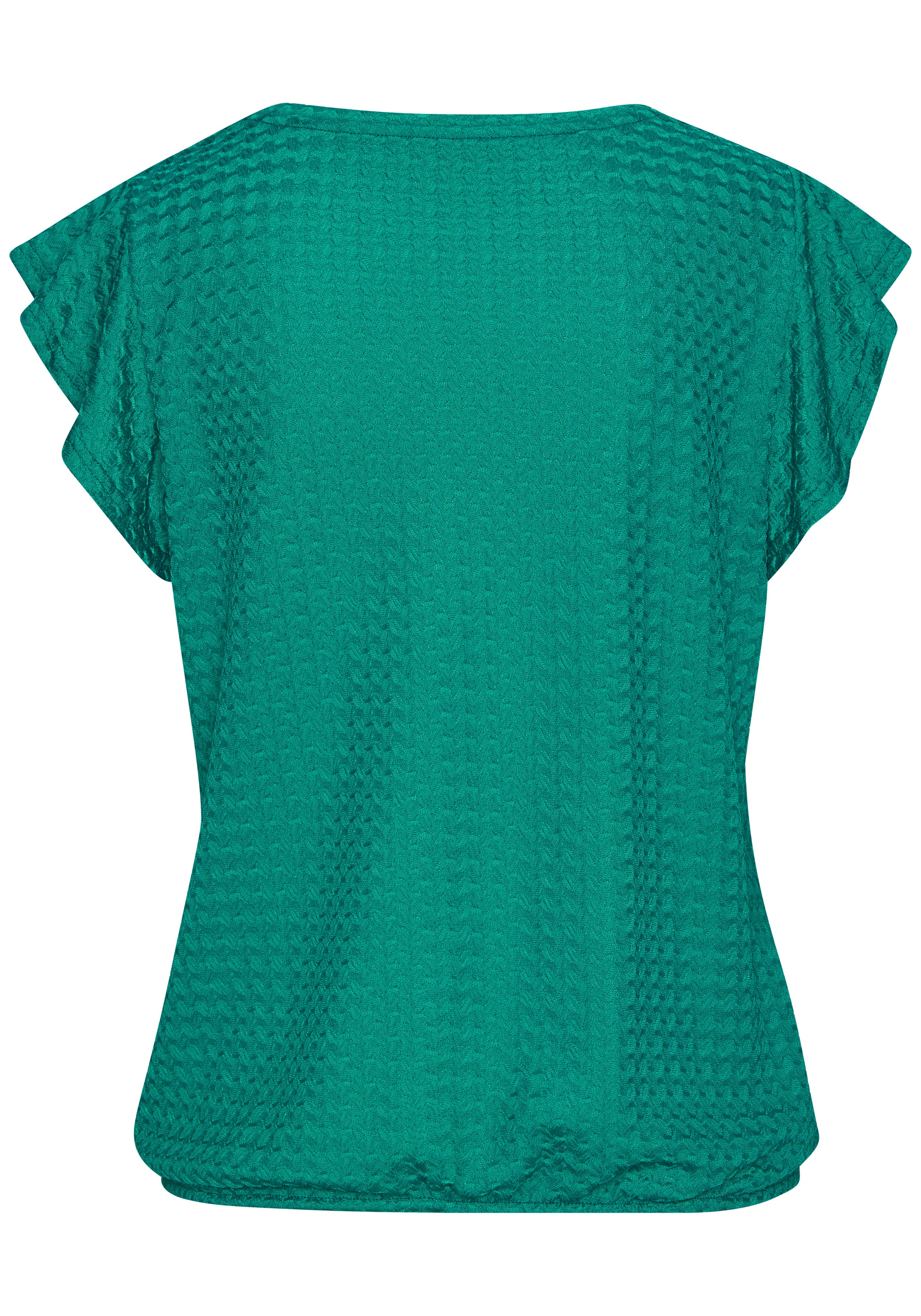 LASCANA T-Shirt »mit modischer Struktur« Sommerliches T-Shirt aus bügelfreie Polyester-Qualität