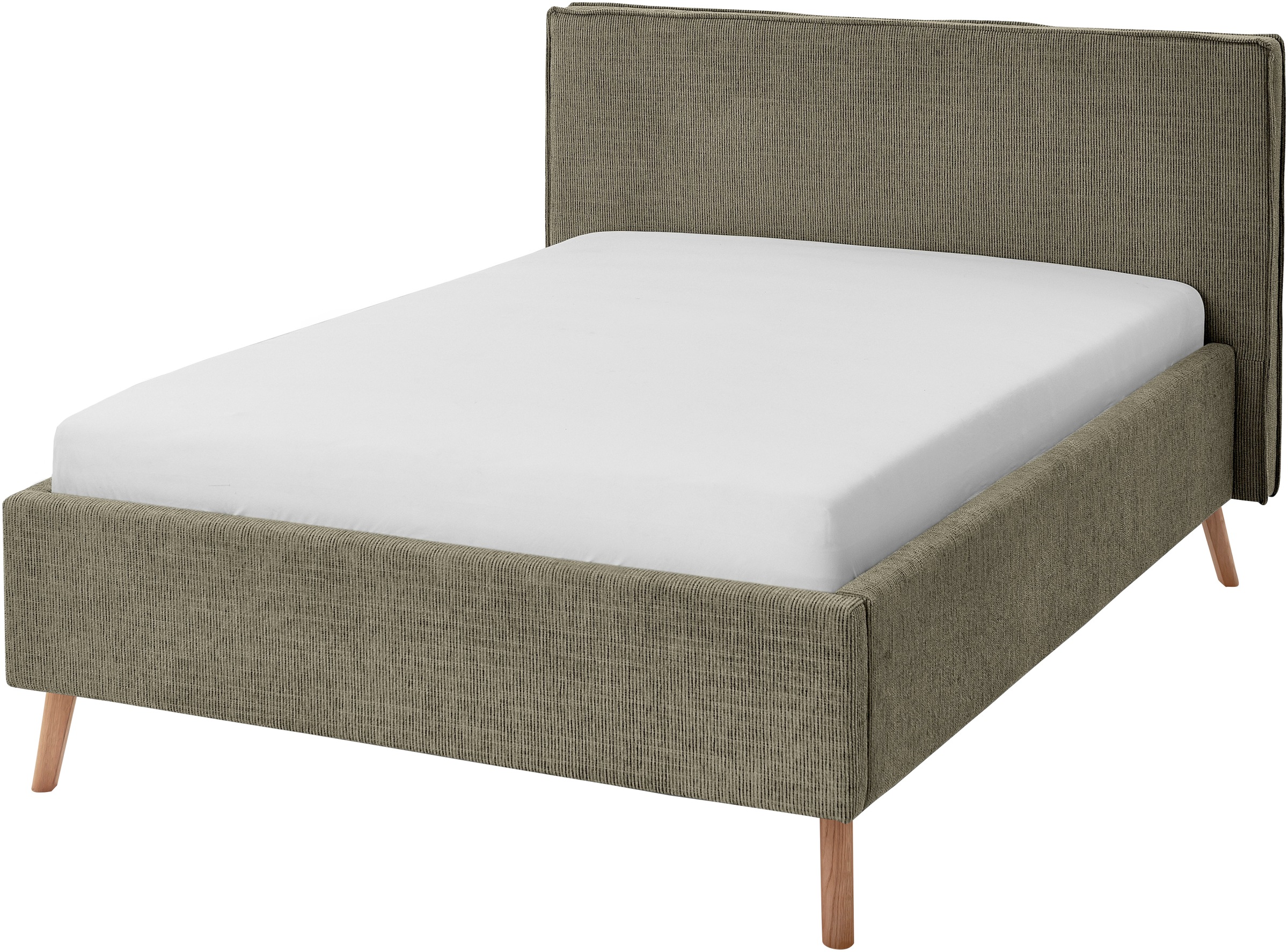 meise.möbel Polsterbett "Riva" mit eichefarbigen Holzfüßen, wahlweise mit B günstig online kaufen