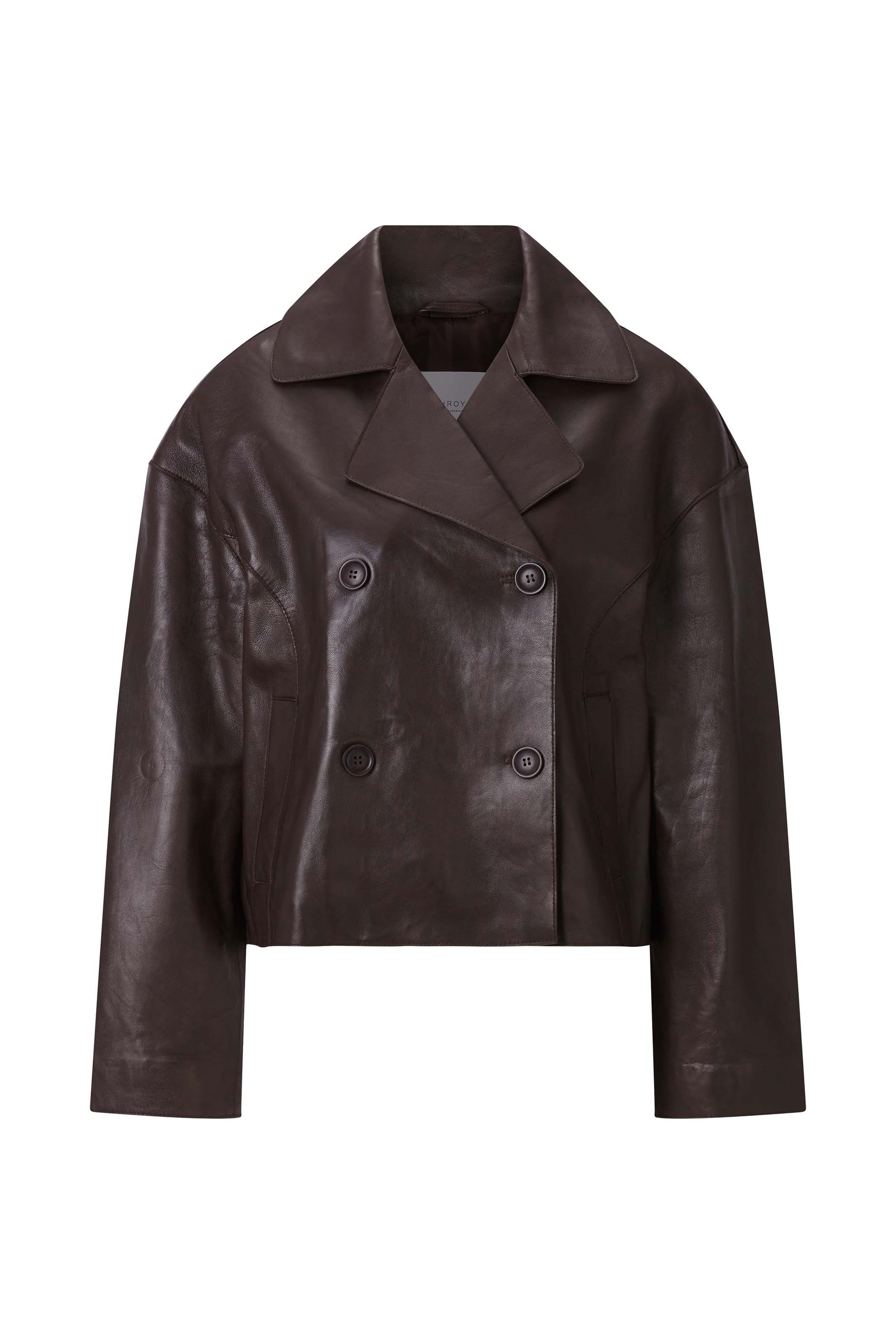 RICHROYAL Lederjacke ohne Kapuze Regular fit mit Reverskragen