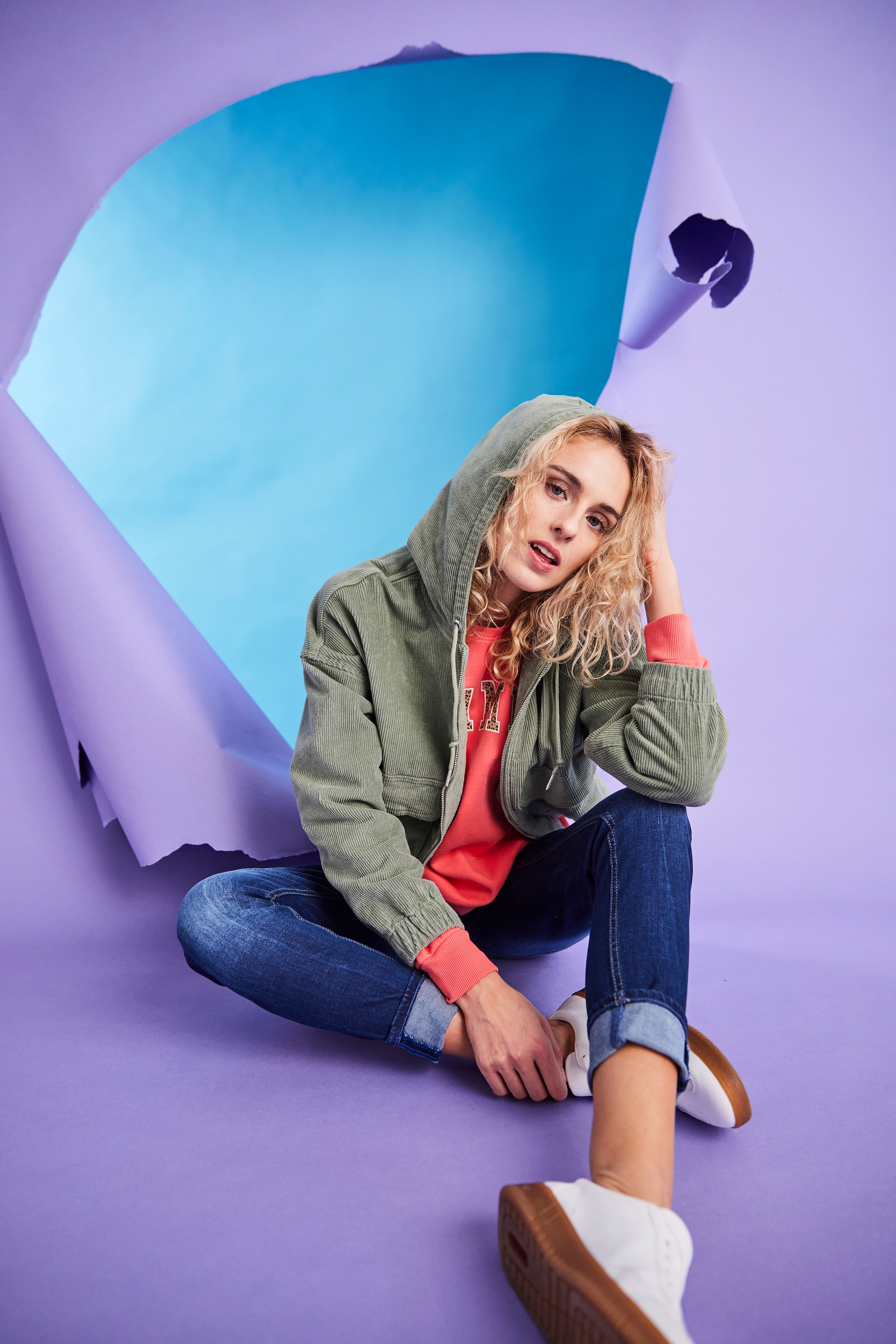 ONLY Cordjacke »ONLKENZIE L/S CORD JACKET PNT NOOS« mit Kapuze Baumwollmischung