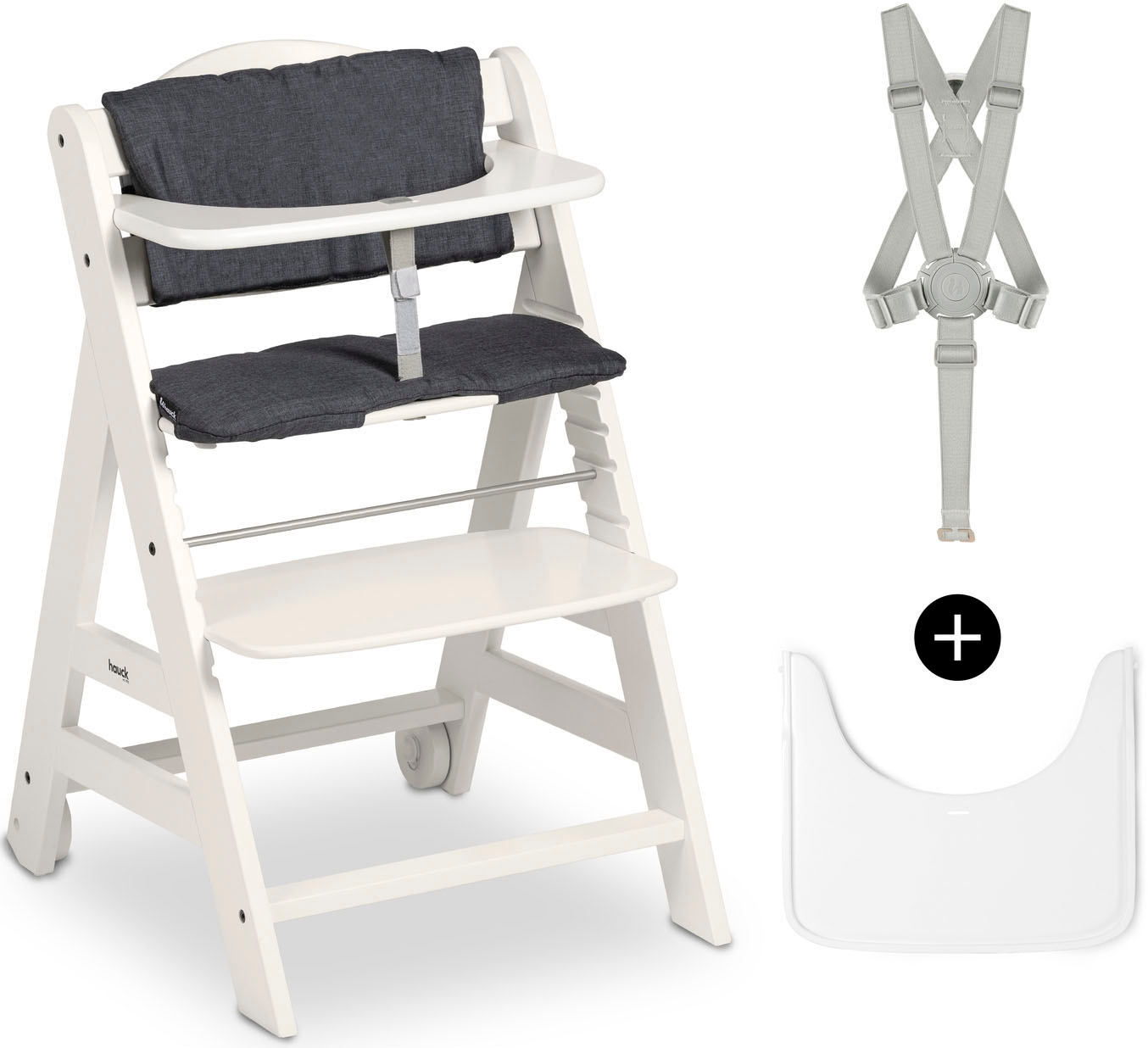 Hauck Hochstuhl »Beta+«, mit Holzrädern; FSC® - schützt Wald - weltweit günstig online kaufen