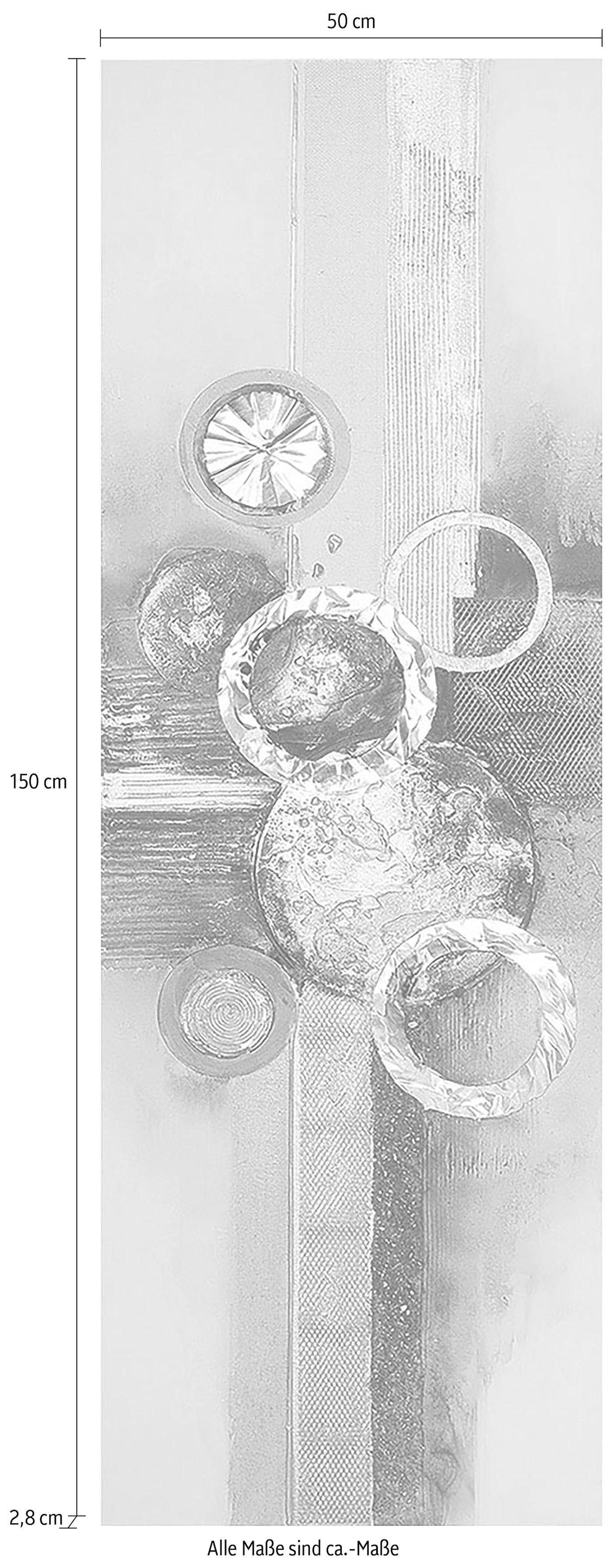 GILDE Leinwandbild »Gemälde Anelli«, Abstrakt, (1 St.), handgemalt, 50x150 cm, dekorativ im Wohnzimmer & Schlafzimmer