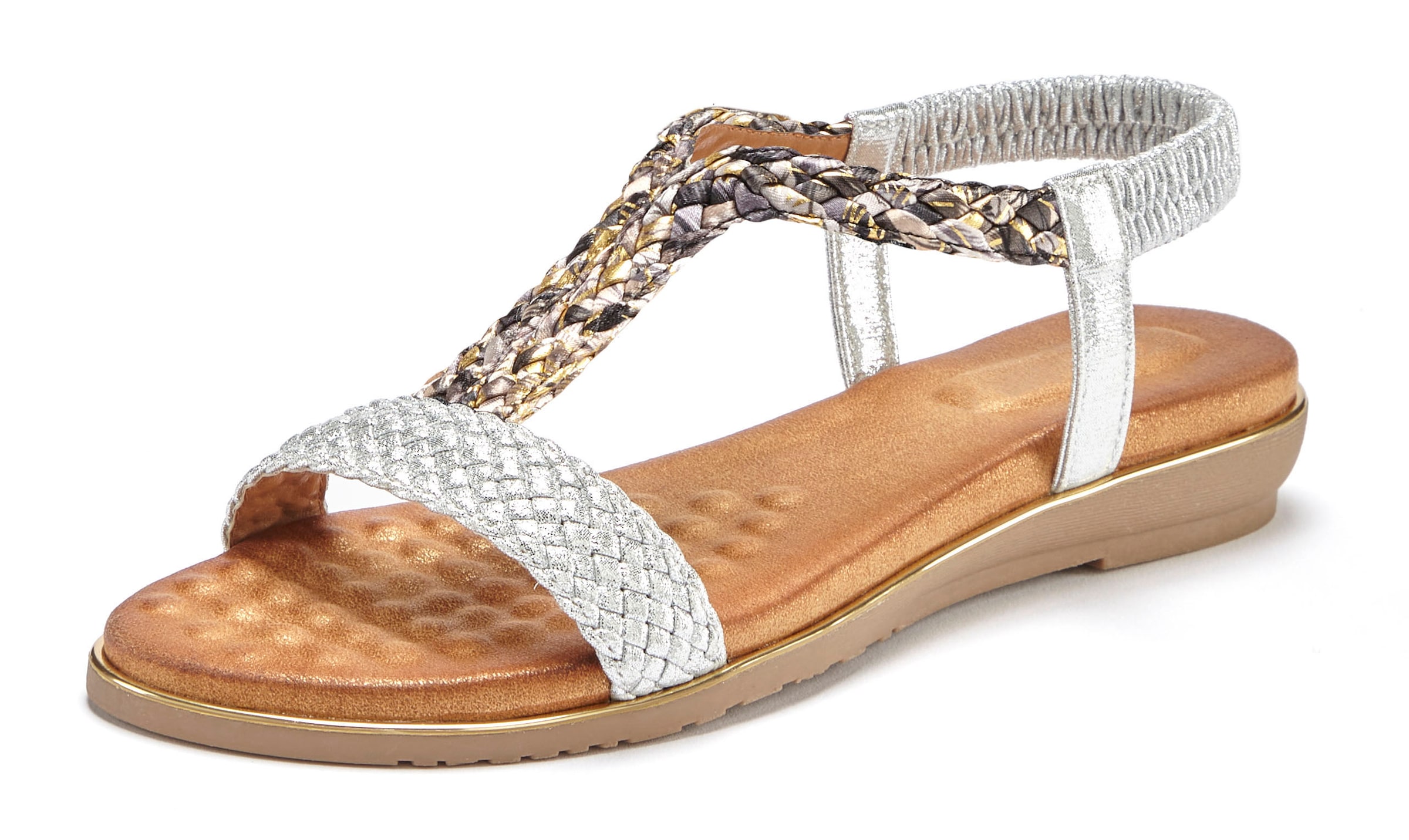 Vivance Sandale »Sommerschuh«  Sandalette, Sommerschuh mit geflochtenen Riemchen und weichem Fußbett