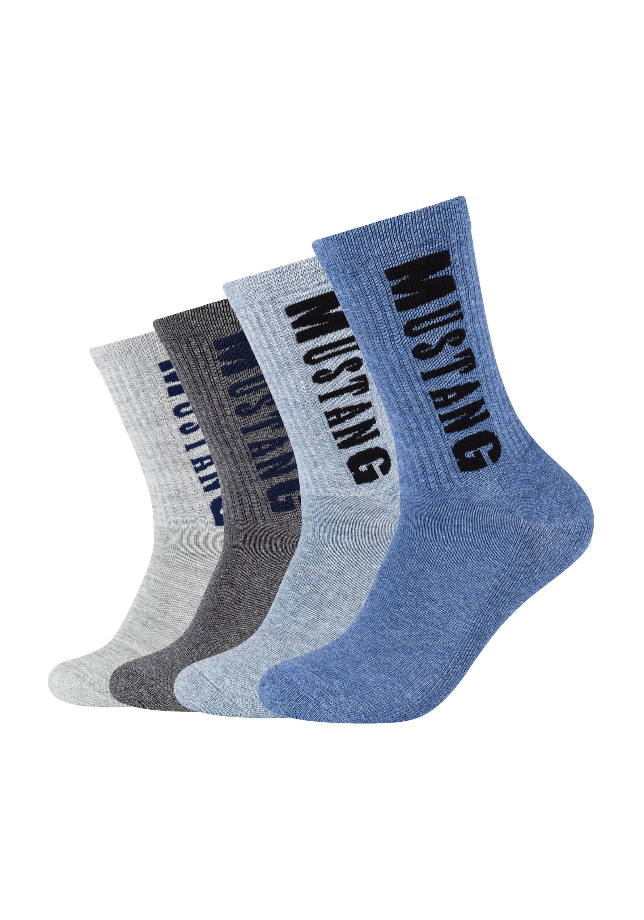 MUSTANG Socken »casual« 4 Paar,  weicher Komfortbund, atmungsaktiv
