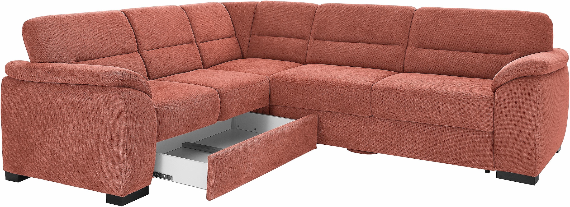 sit&more Ecksofa »Montego L-Form«, wahlweise mit Bettfunktion und Schubkasten