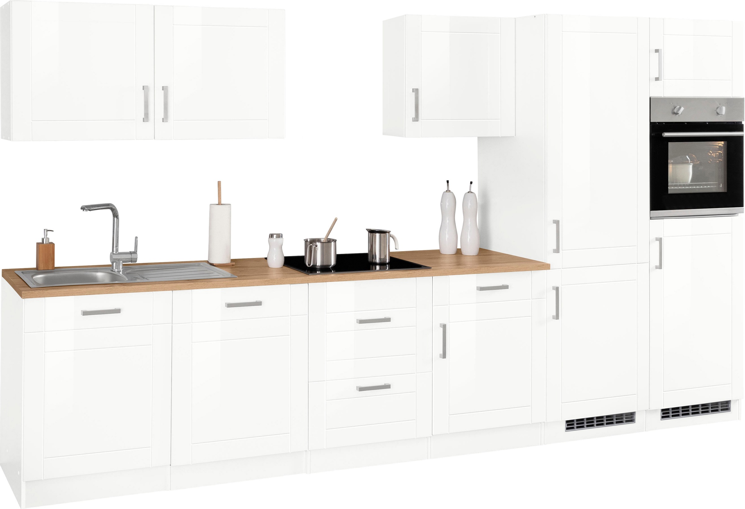 KOCHSTATION Küchenzeile »KS-Tinnum« ohne E-Geräte, Breite 360 cm