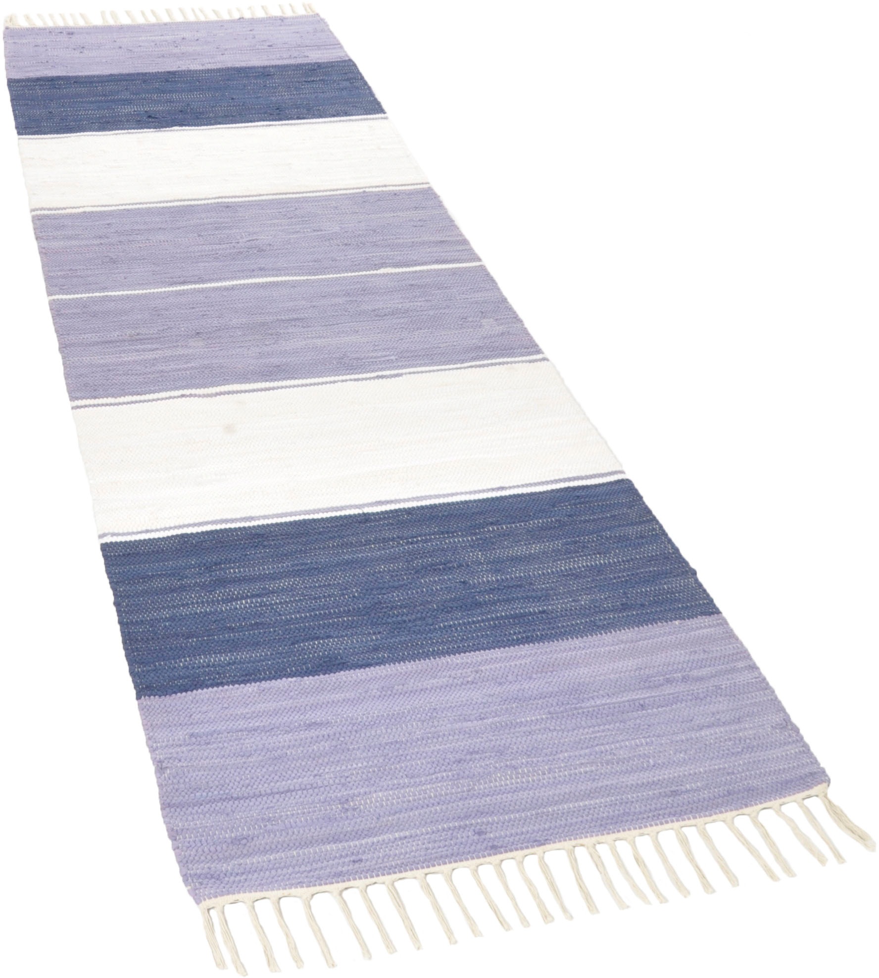 THEKO Teppich »Stripe Cotton, handgewebt«, rechteckig, 5 mm Höhe, Flachgewe günstig online kaufen