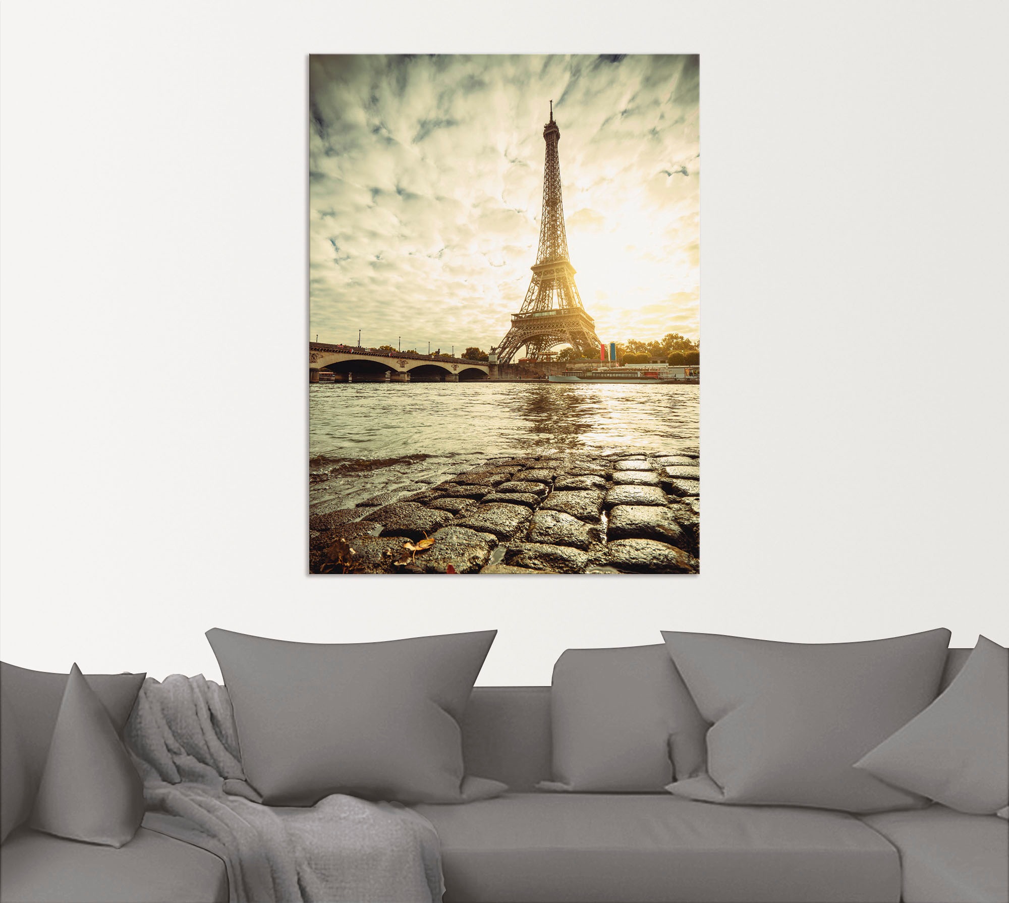 Artland Wandbild »Paris Eiffelturm IV«, Gebäude, (1 St.), als Alubild, Leinwandbild, Wandaufkleber oder Poster in versch. Größen