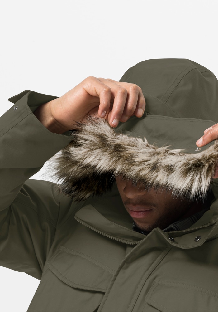 Jack Wolfskin Funktionsparka »WINTERFROST DOWN PARKA M«, mit Kapuze