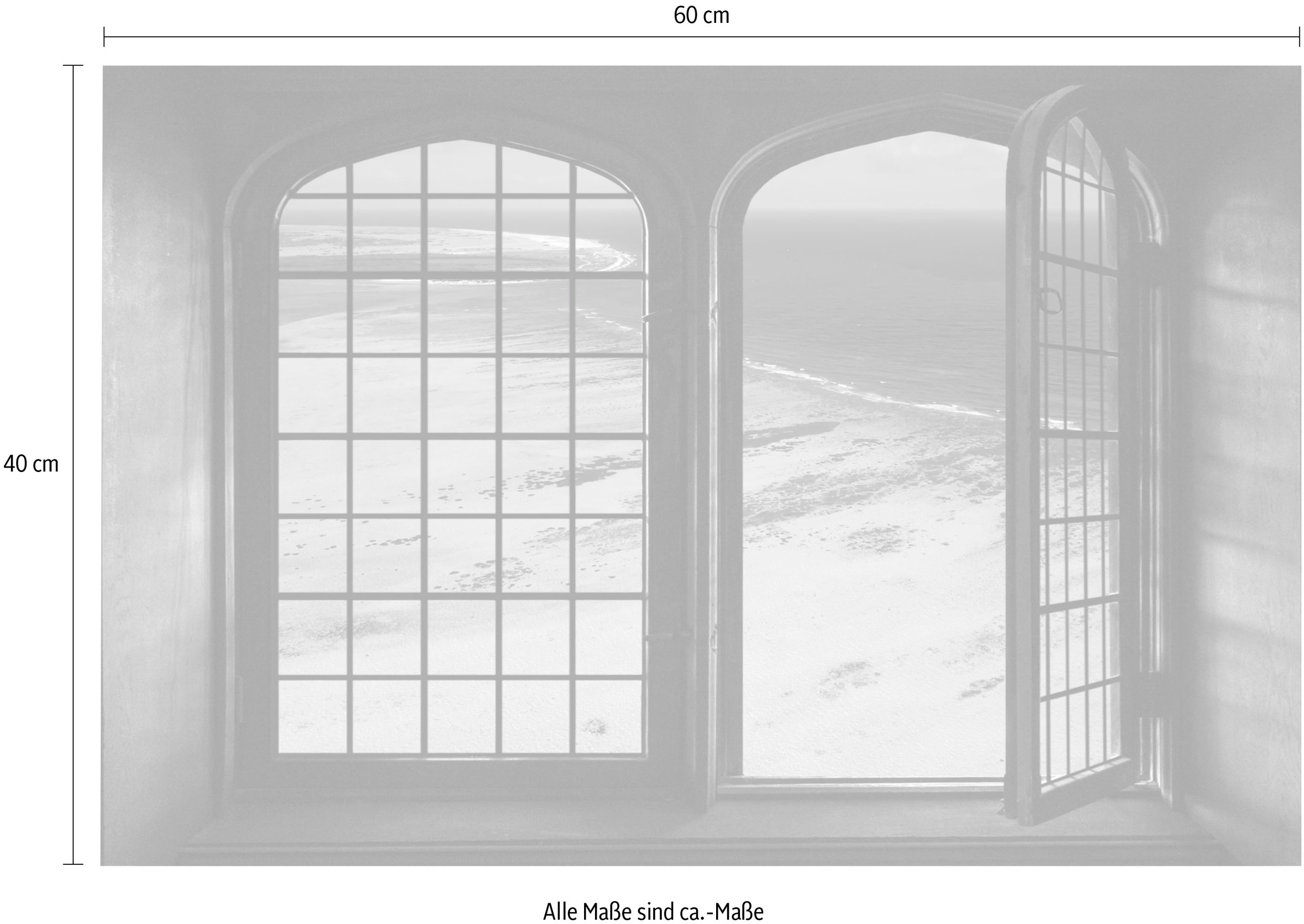 queence Wandsticker »Südsee« Wandsticker, Wandbild, selbstklebend, 3D, Fenster